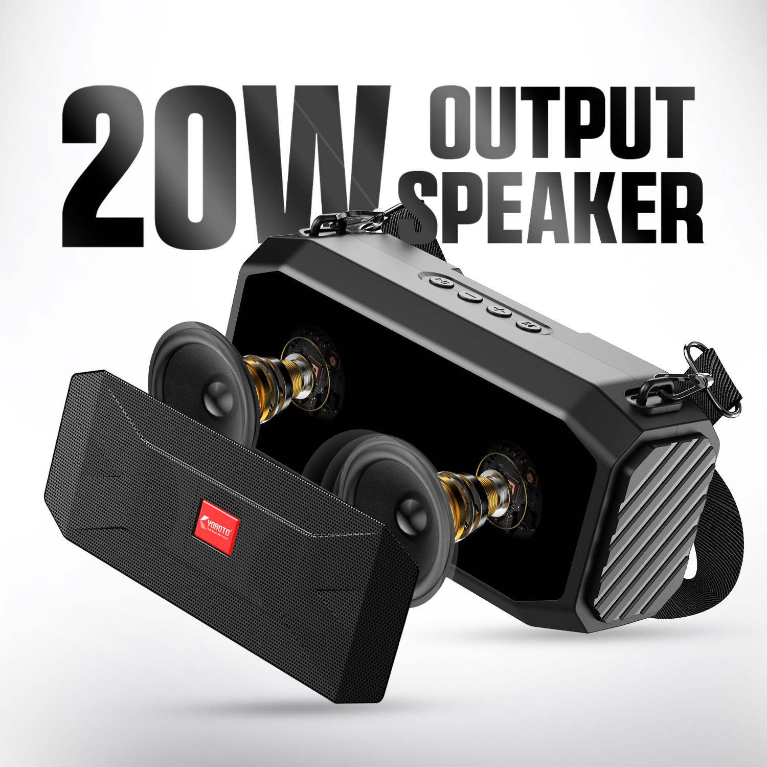 Image of YOROTO Wireless Portable Speaker with Clear Soft Sound & Powerful bass 20 W Bluetooth Speaker