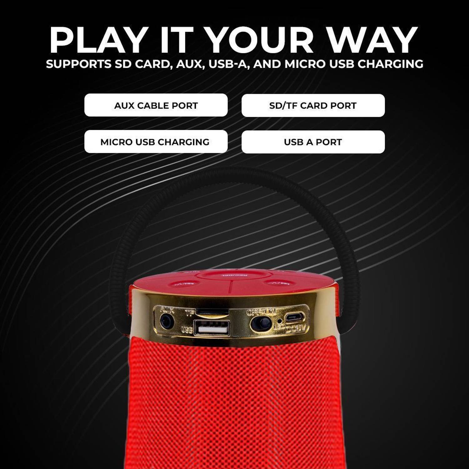 Jmax WS-1831 Wireless Speaker 7W (1500mAh) with FM, SD, USB, TWS - Image 3