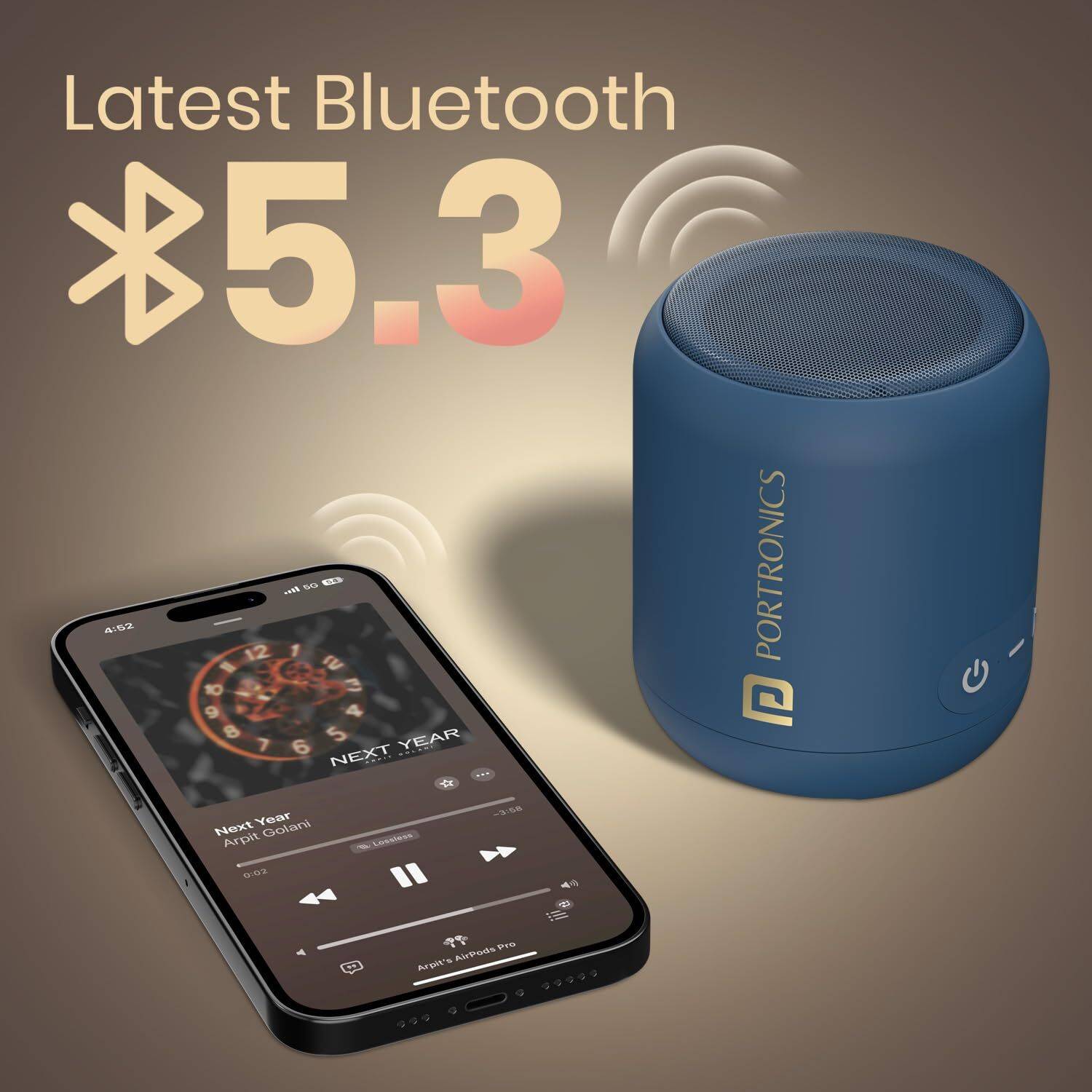 Portronics SoundDrum 1 12W Bluetooth Speaker Blue - Image 2