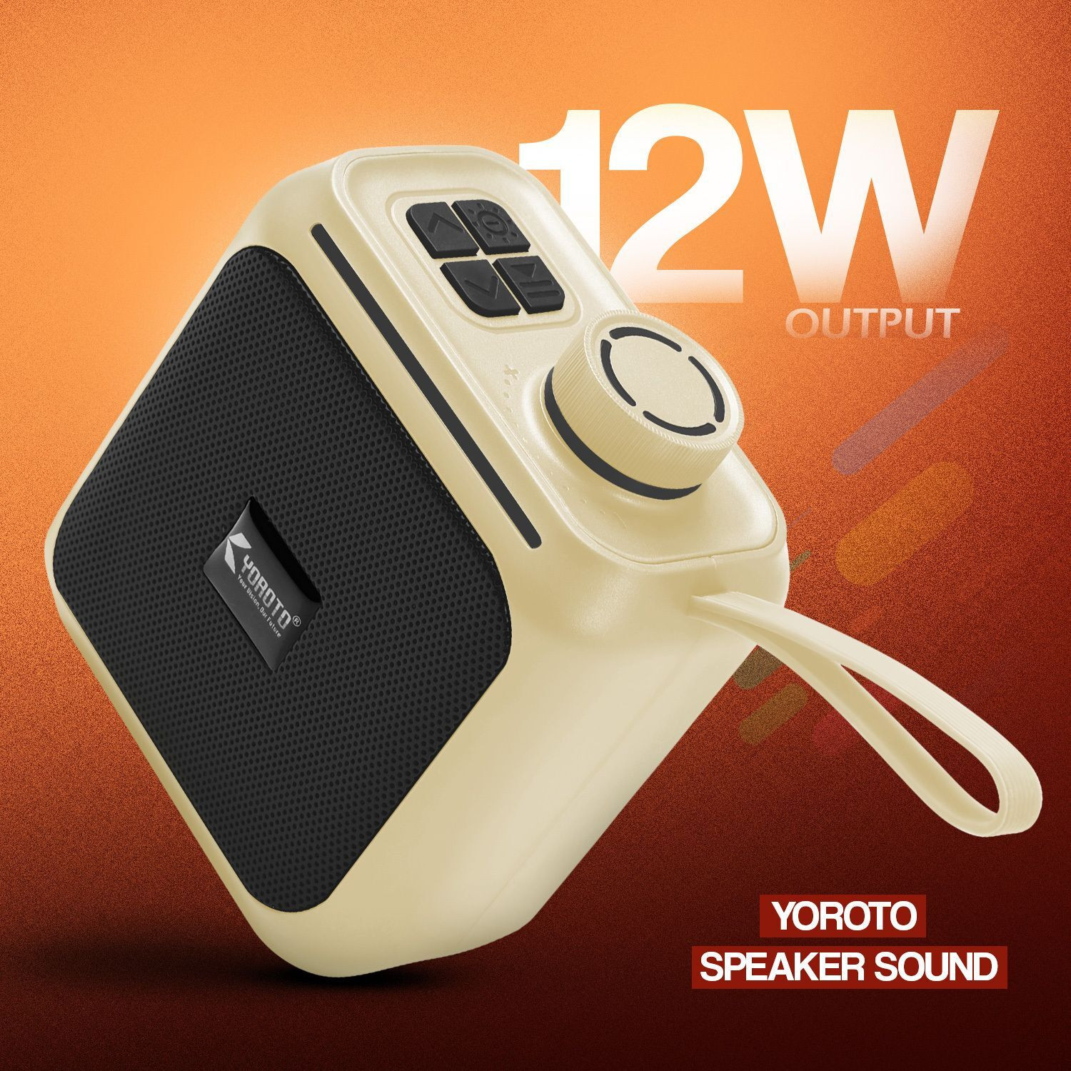 Image of YOROTO High Power Wireless Speaker with Thunder Bass, HD Stereo Sound, 6H Playtime 12 W Bluetooth Speaker