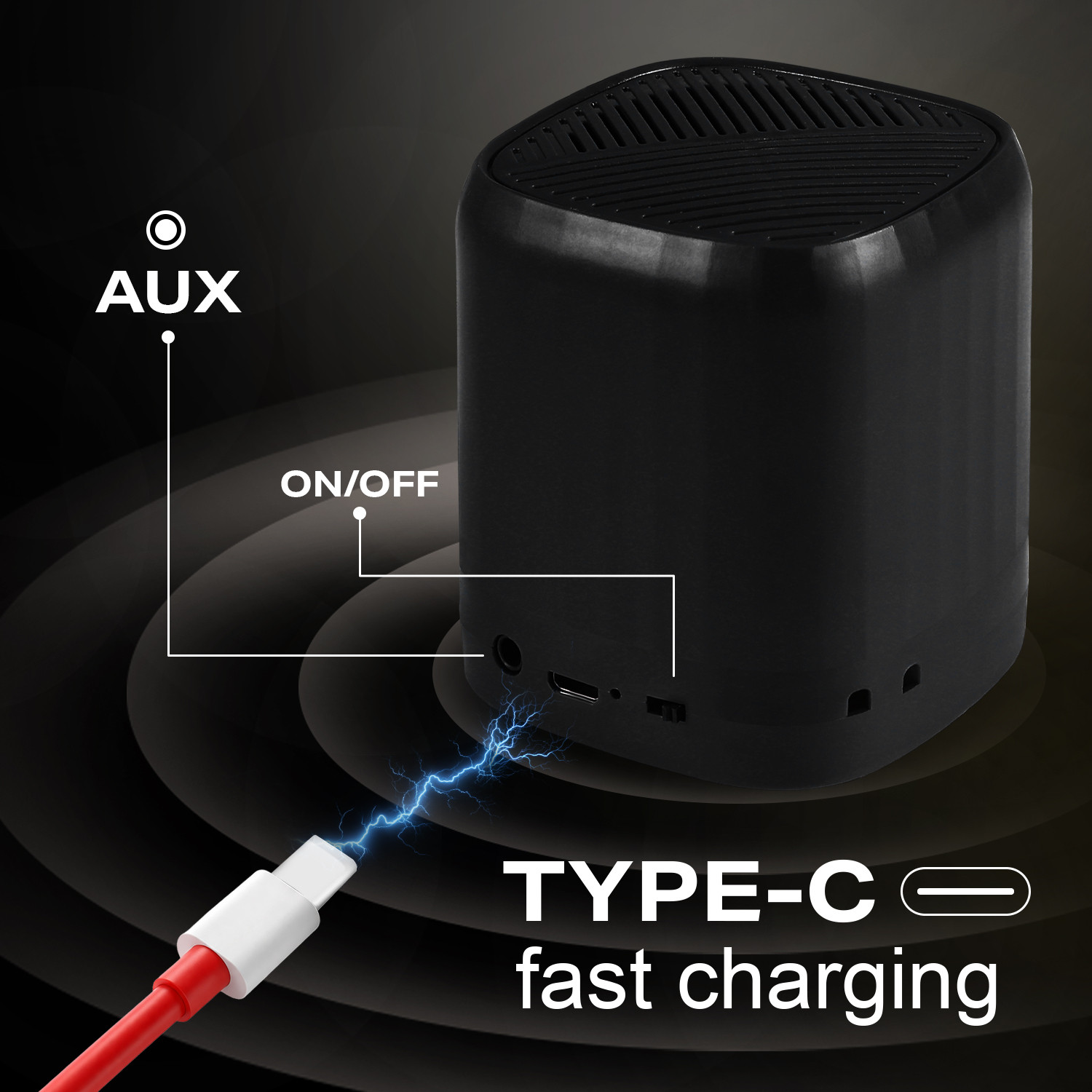 Image of YOROTO High Power Wireless Speaker with Thunder Bass, HD Surround Sound, 6H Playtime 8 W Bluetooth Speaker