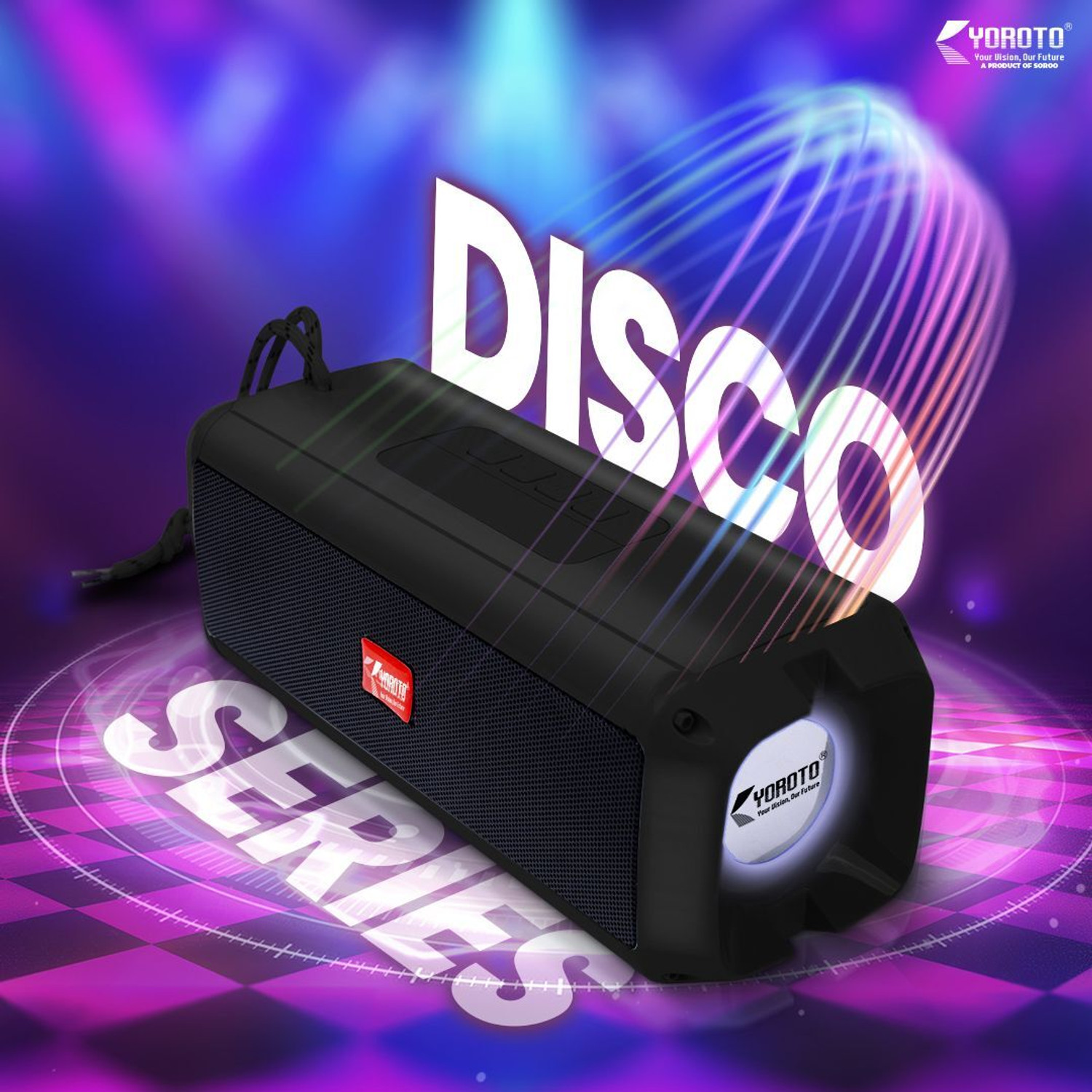 Image of YOROTO YO-412BTL Wireless Speaker With RGB Light, Superior Sound and Thunder Bass 20 W Bluetooth Speaker