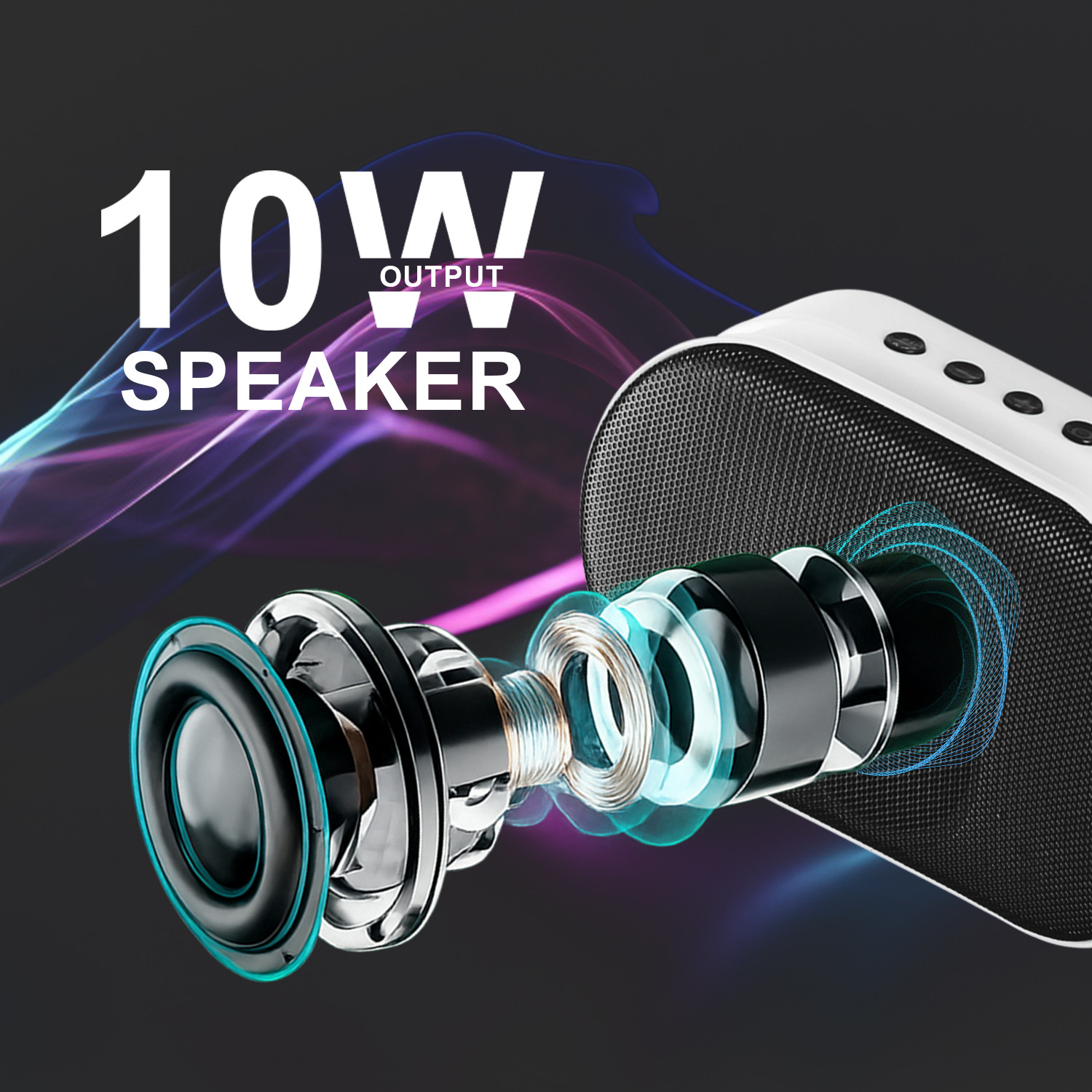 Image of YOROTO Bluetooth Speaker with Thunder Sound, Deep Bass & Powerful HD Audio 10 W Bluetooth Speaker (Black, Stereo Channel)
