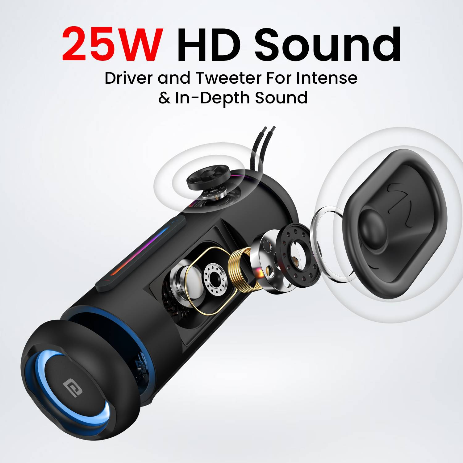 Buy Portronics Breeze 5 Portable Wireless With In Built Mic,6Hrs