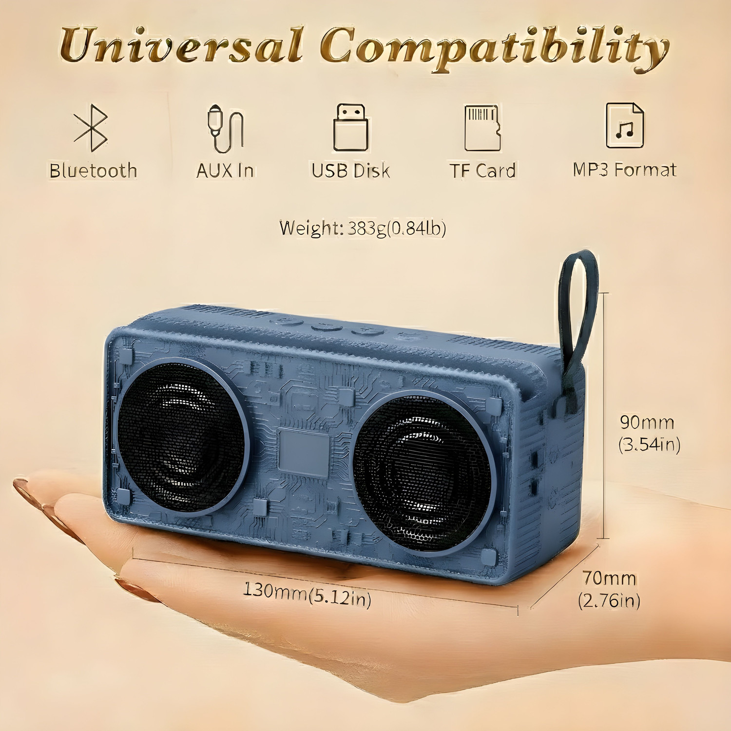 Image of ZXTMUZK PORTABLE WIRELESS SPEAKER - 8HOURS PLAYTIME HEAVY BASS SOUND 16 W Bluetooth Gaming Speaker