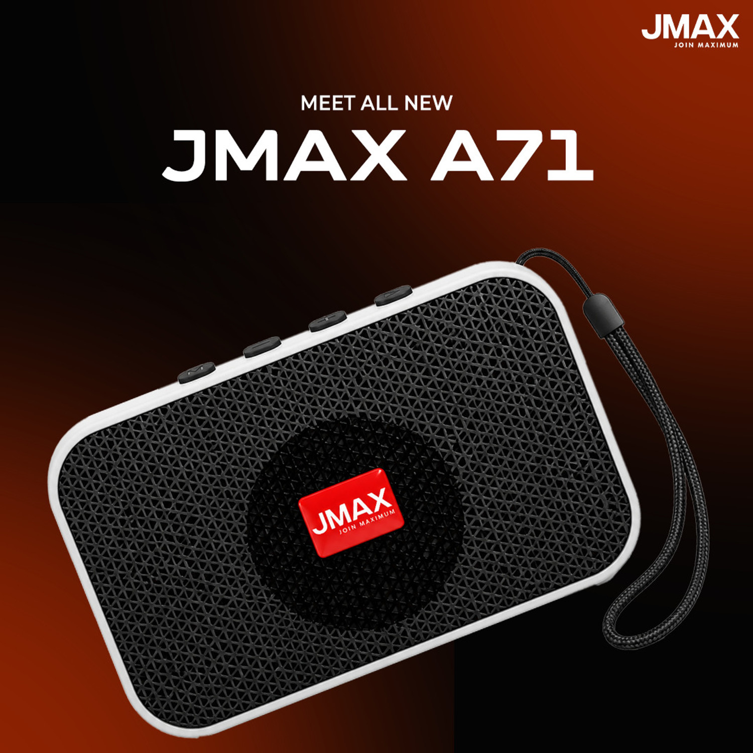 Image of Jmax Portable BT Speaker| 7W, 1200mAh Battery USB /TF, - Outdoor Travel Music System 7 W Bluetooth Speaker