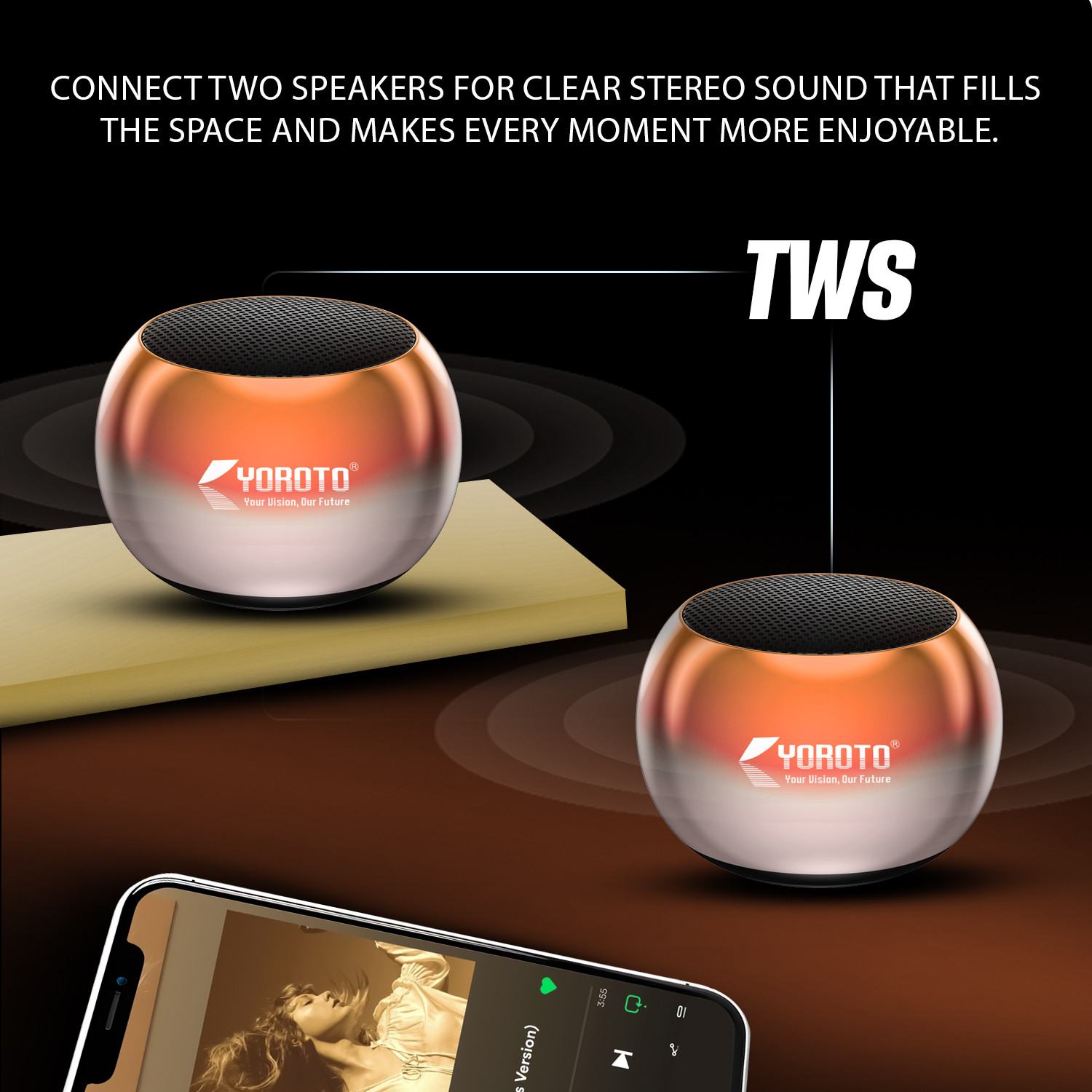 Image of YOROTO Ultra Portable Superior Sound With Clear Bass 6 W Bluetooth Speaker