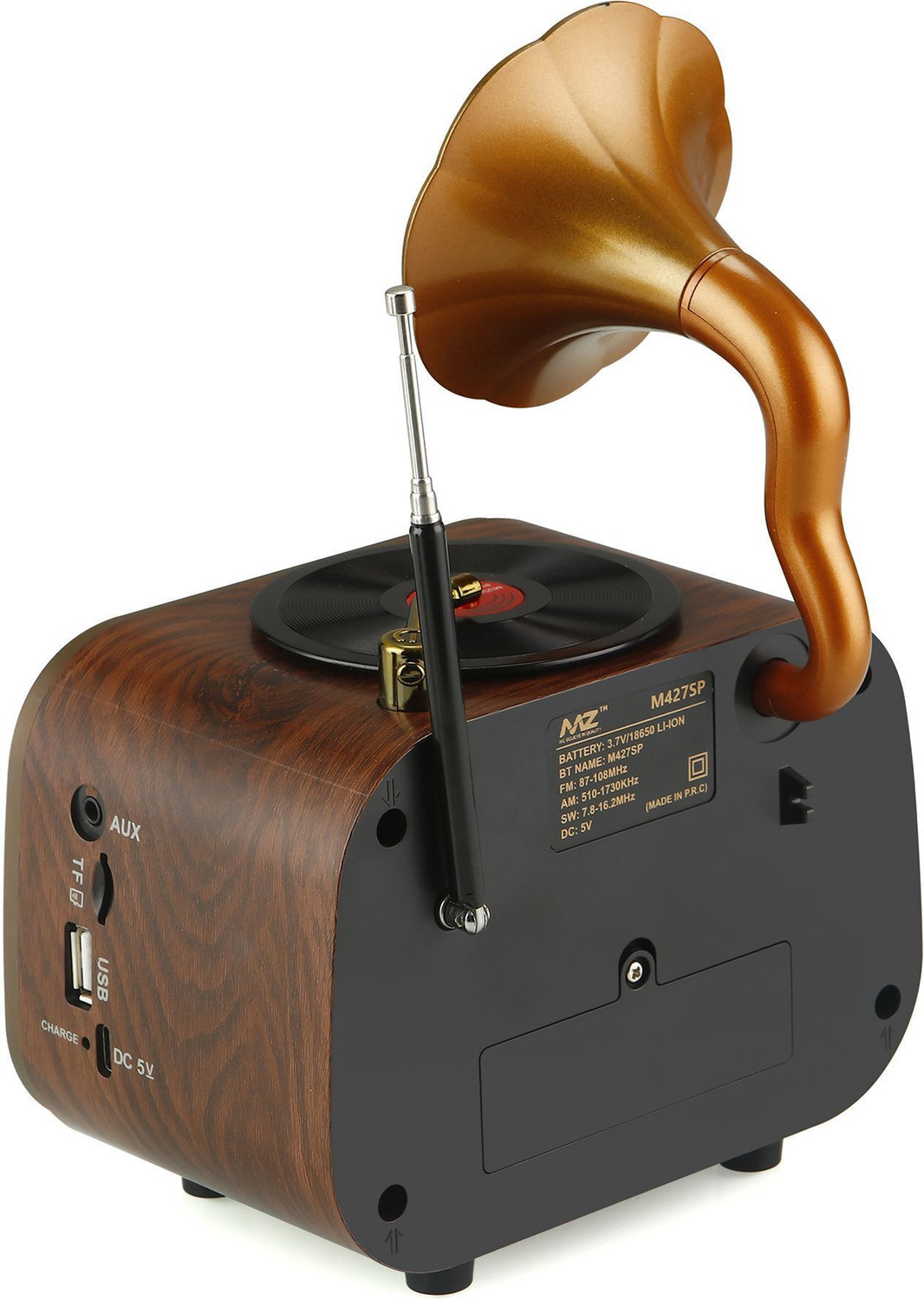 Image of MZ M427SP (RETRO RADIO SPEAKER) Multi-Functional Features with High Power & 1500mAh 5 W Bluetooth Speaker