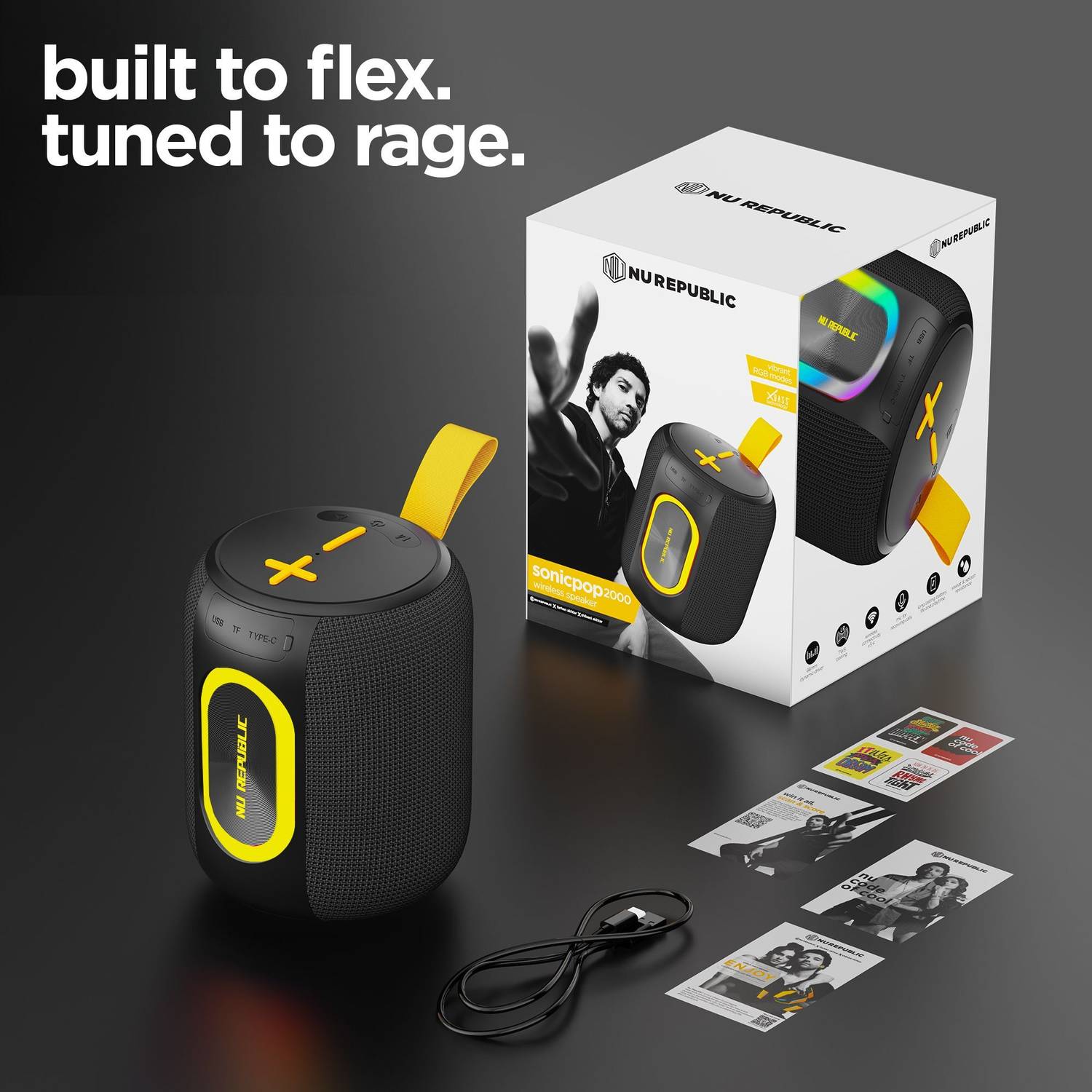 Nu Republic Sonicpop 2000 16W Bluetooth Speaker Black - Image 4