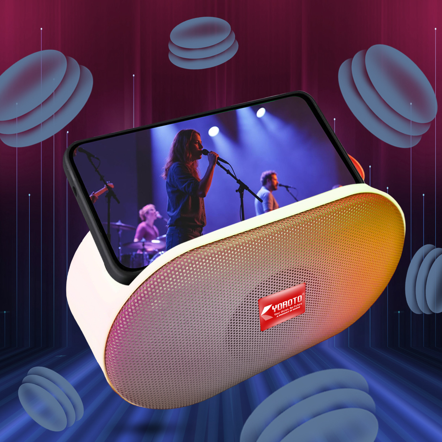 Image of YOROTO YO-A012 Portable Speaker With Thunder Sound and High Bass 10 W Bluetooth Speaker