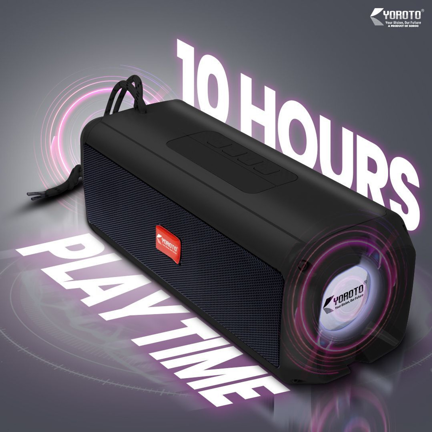 Image of YOROTO YO-412BTL Wireless Speaker With RGB Light, Superior Sound and Thunder Bass 20 W Bluetooth Speaker