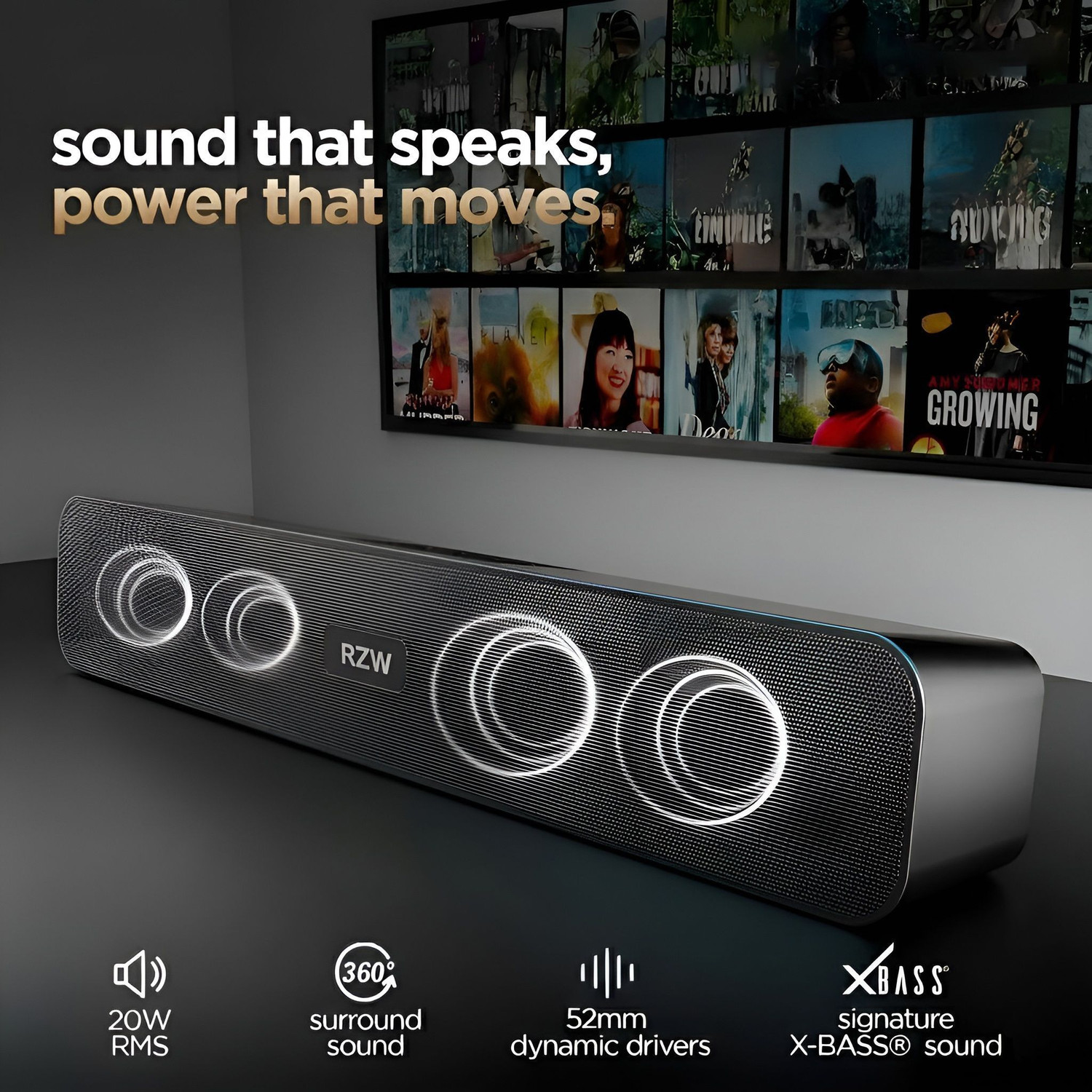 Image of CAPSLINE E-91 Wireless Bluetooth Speaker With Usb, Fm, Tf Card And Line In Aux-24 20 W Bluetooth Speaker