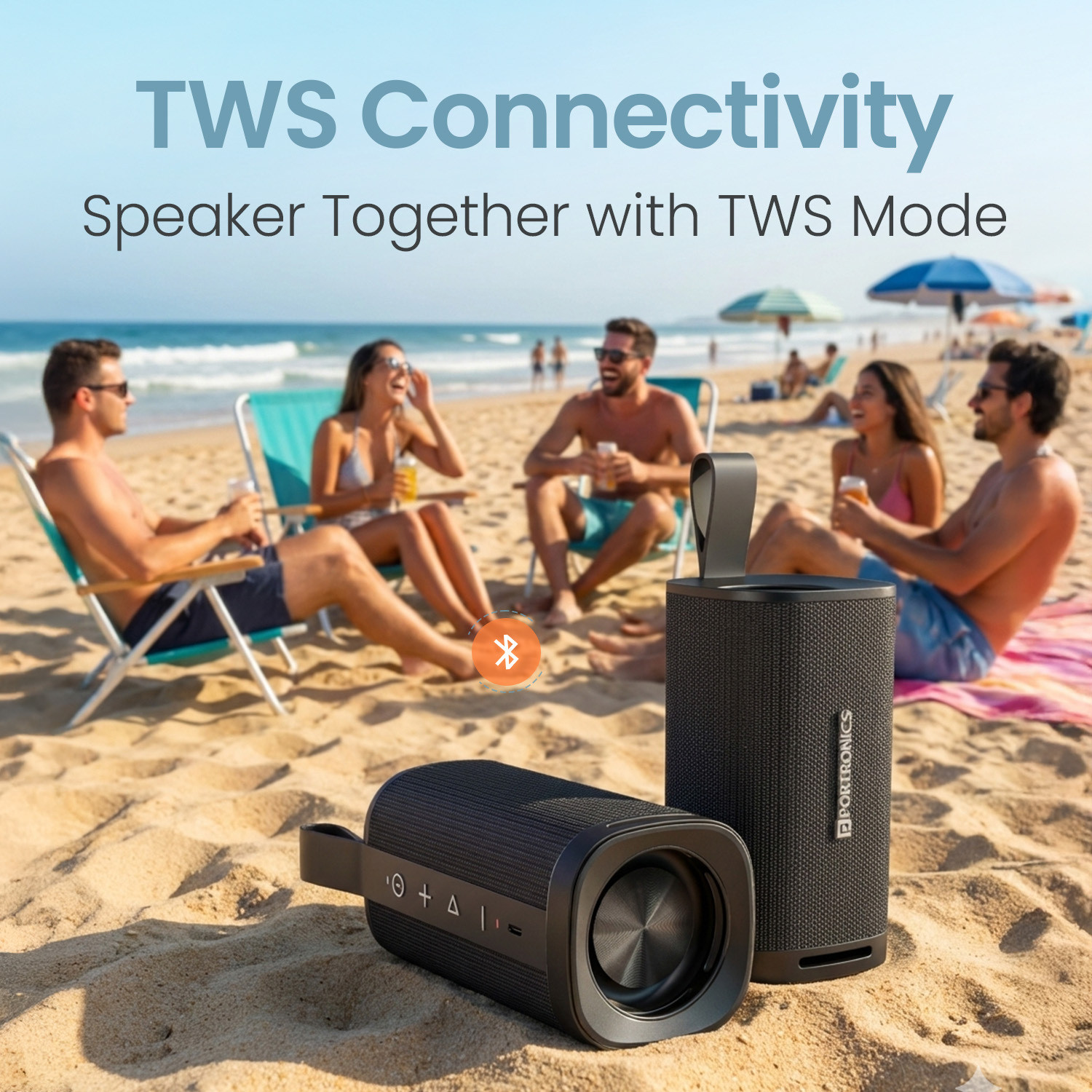 Image of Portronics Fynix Mini 20W HD Sound Portable Bluetooth Speaker,4 Hours,Type C Charging 20 W Bluetooth Speaker