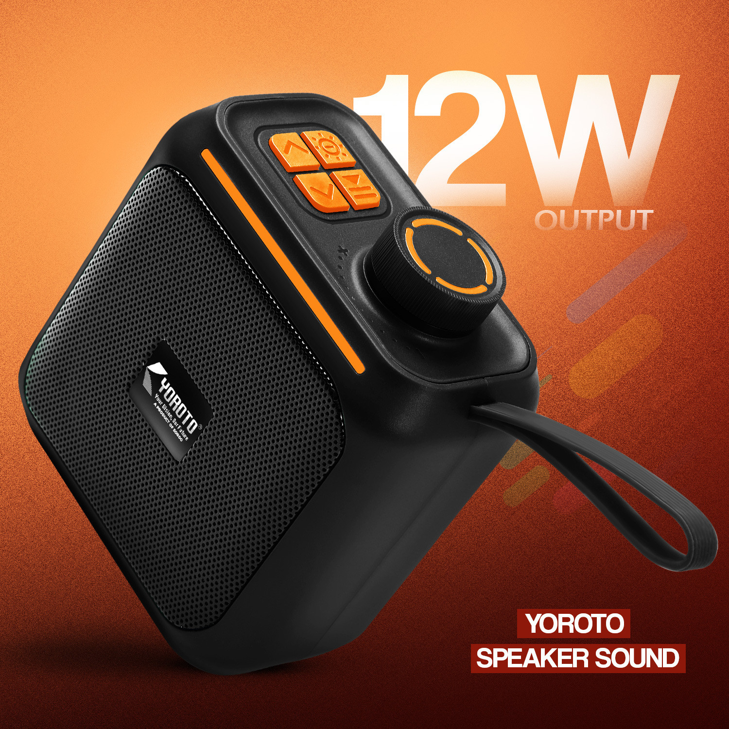Image of YOROTO High Power Wireless Speaker with Thunder Bass, HD Stereo Sound, 6H Playtime 12 W Bluetooth Speaker