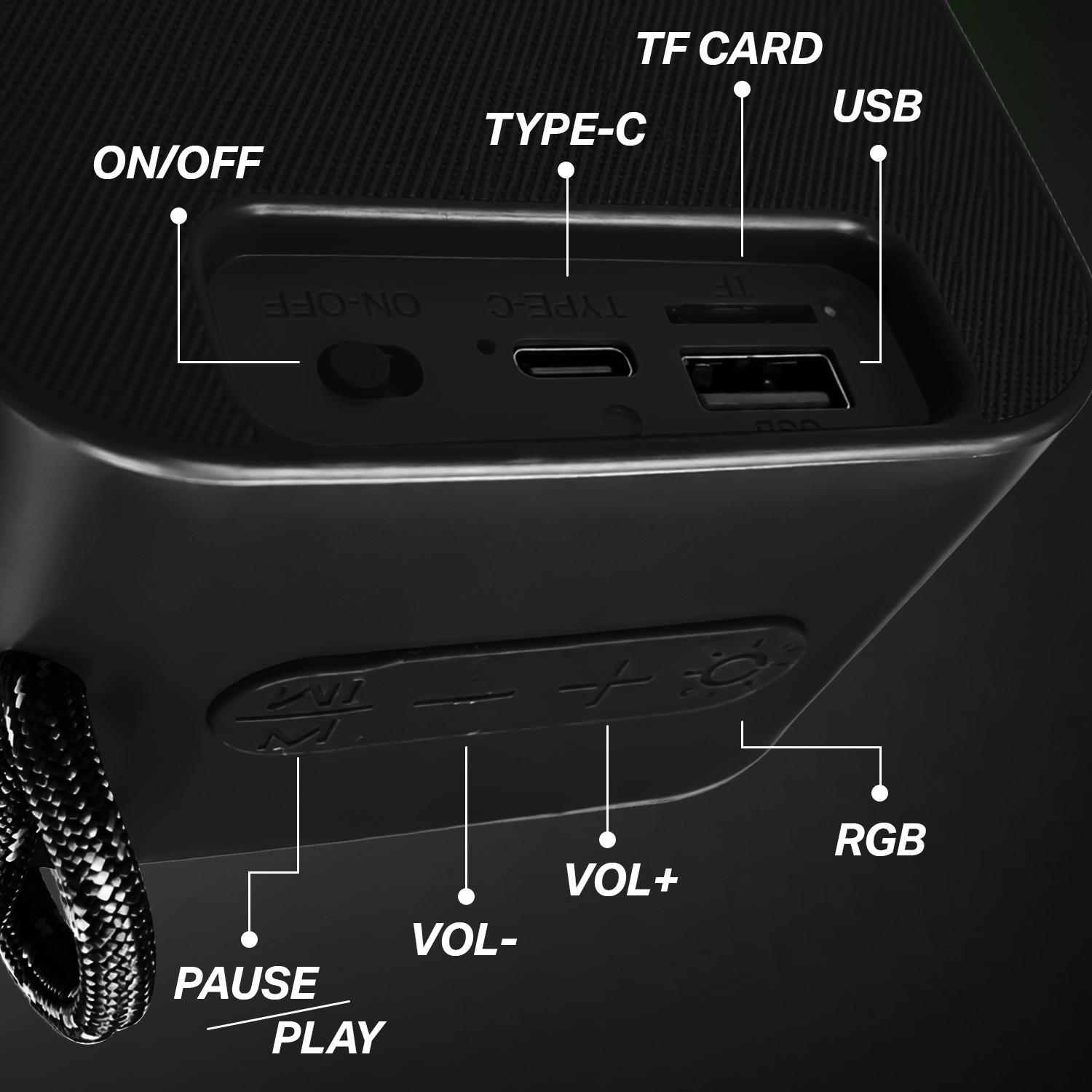 Image of YOROTO Portable Speaker With Thunder Sound and Dynamic Bass Bass 10 W Bluetooth Speaker