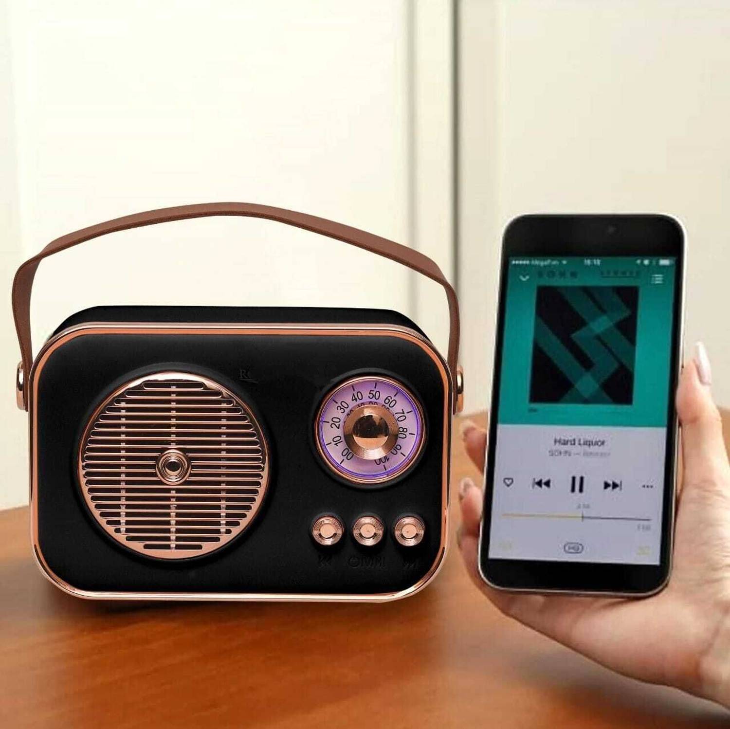 JAXTER Mini Retro Radio Bluetooth Speaker 8W - Image 4