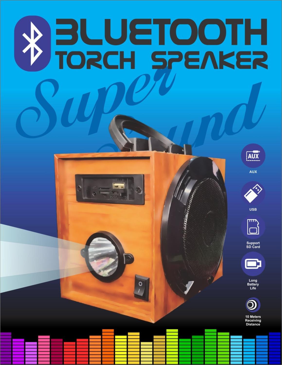 Image of sykz NANO BLUETOOTH TORCH SPEAKER 10 W Bluetooth Speaker
