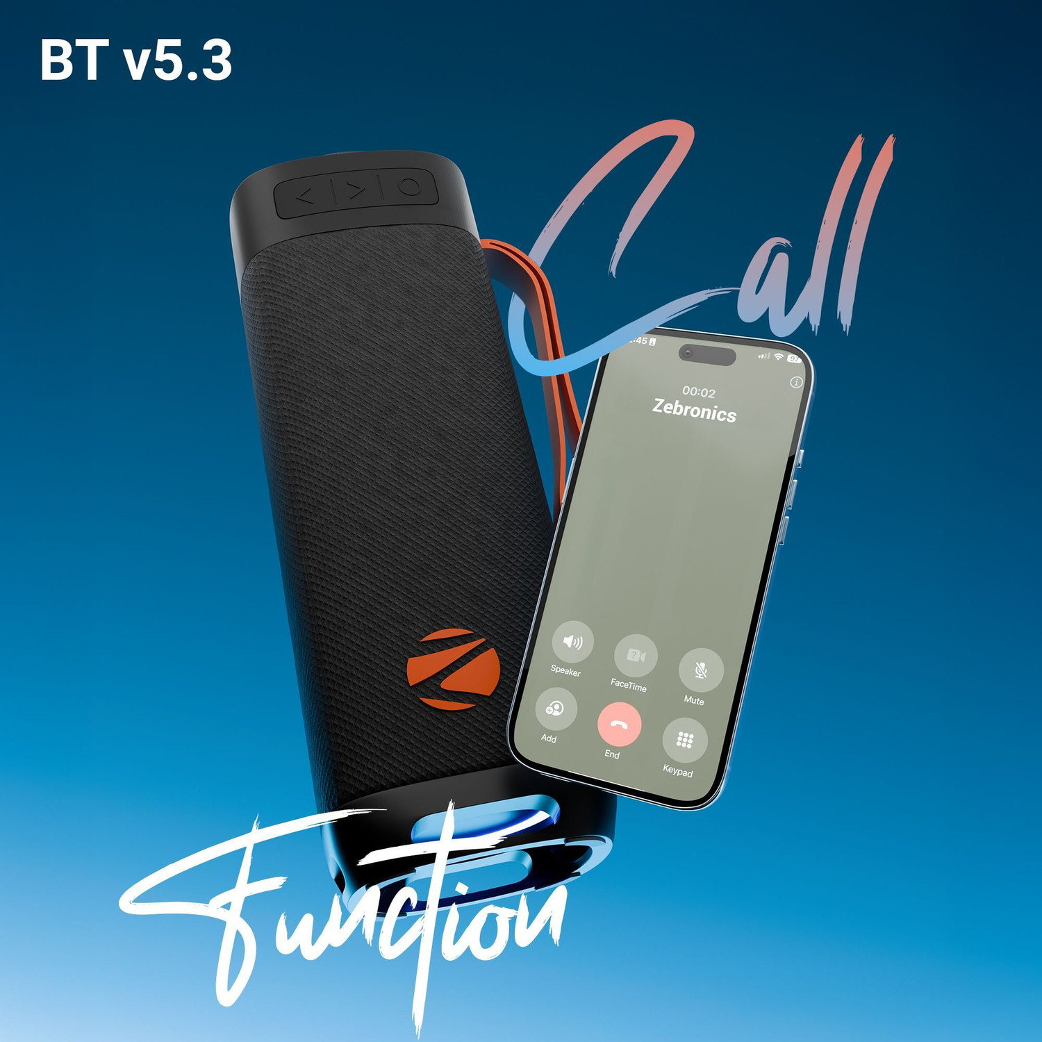 Image of ZEBRONICS Sound feast 250 Party Speaker Upto 6Hrs Playback TWS,AUX,IPX5 Water Resistant 40 W Bluetooth Speaker