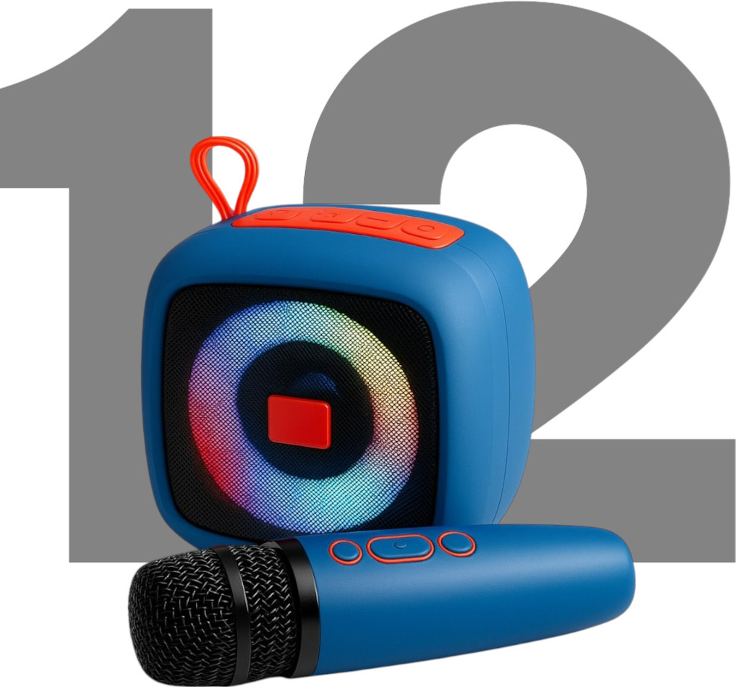 Image of Ziddjeet X155 Bluetooth Singing Microphone with Built-in Speaker - Party-Ready Mic 5 W Bluetooth Speaker (Multicolor, Stereo Channel)