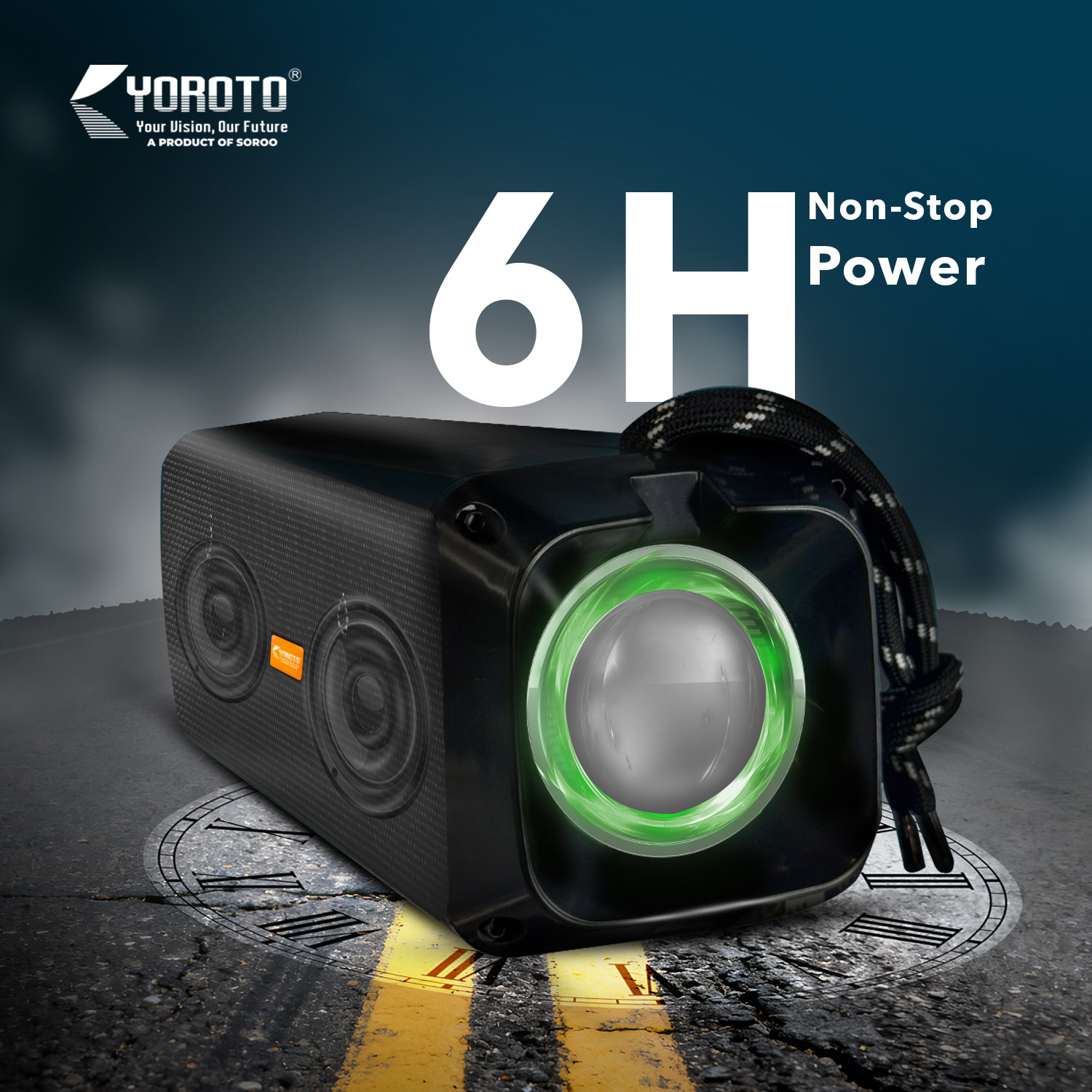 Image of YOROTO YO-412 Pro Wireless Speaker With RGB Light, Superior Sound and Thunder Bass 16 W Bluetooth Speaker