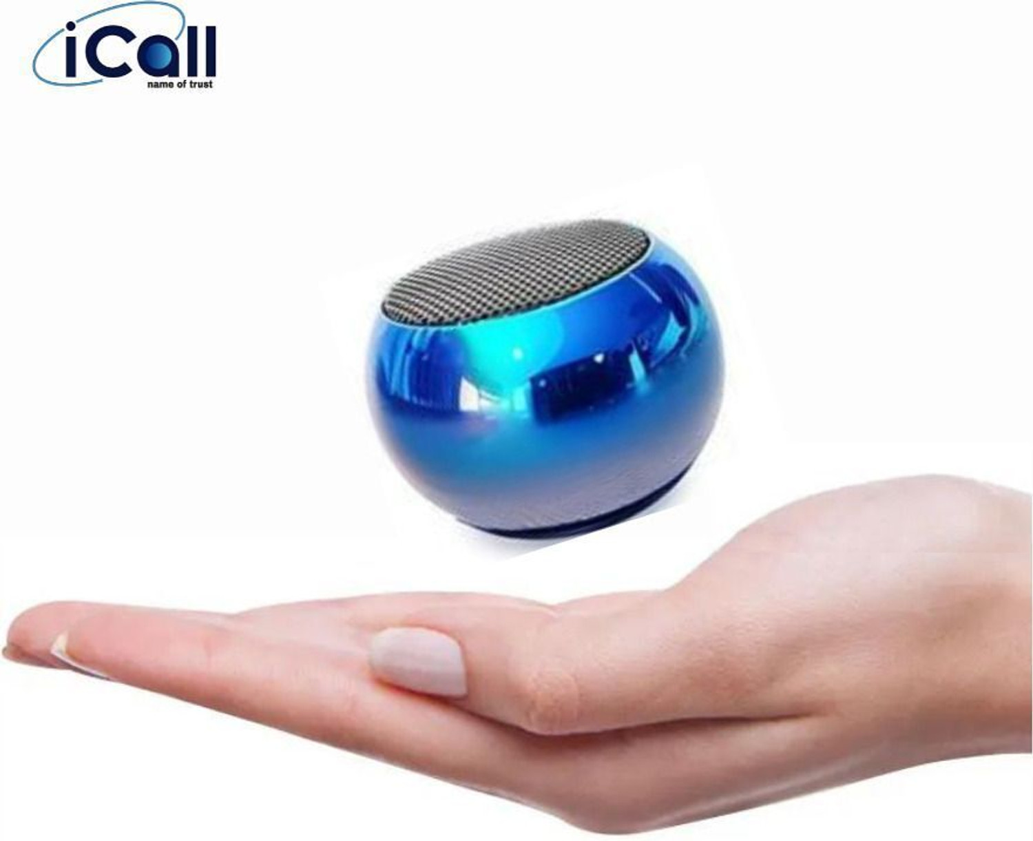 Image of iCallMart HiFi Sound Quality 4d Small Steel Round Speaker Portable Home Mini Speaker 5 W Bluetooth Speaker