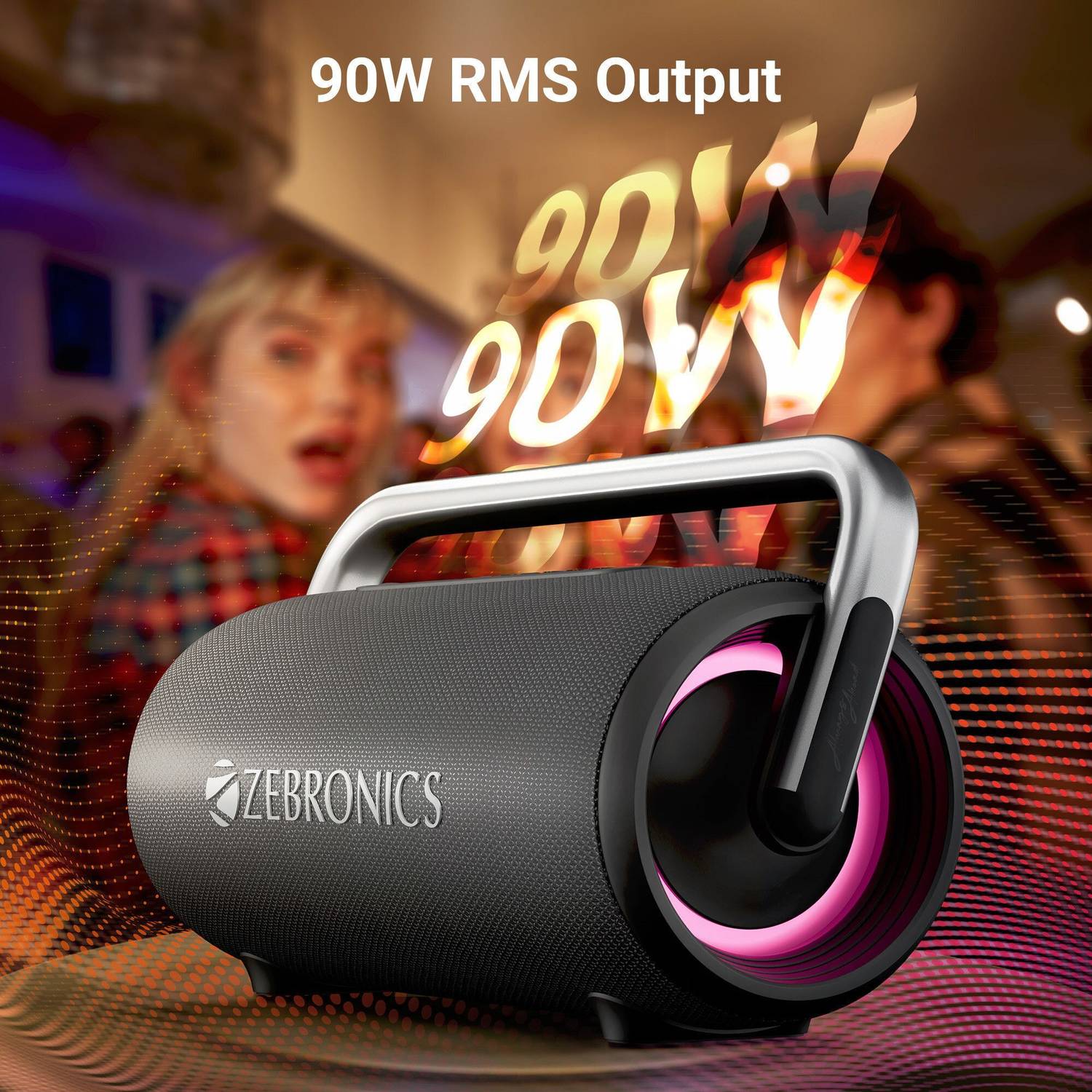 ZEBRONICS AXON 100 BTv5.3 Bluetooth Party Speaker - Image 3