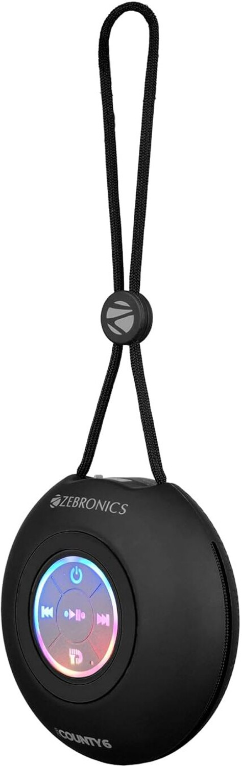 Image of ZEBRONICS County 6 Portable Bluetooth Speaker, 3 Watts, Upto 12 Hours Playback, BTv5.3 3 W Bluetooth Speaker