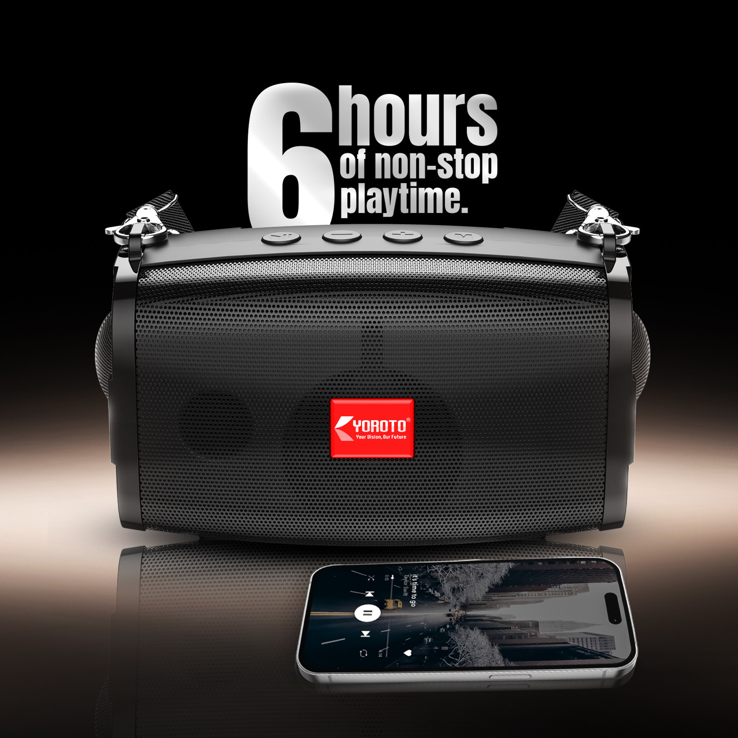 Image of YOROTO Wireless Portable Speaker with Clear Crystal Sound & Powerful bass 12 W Bluetooth Speaker