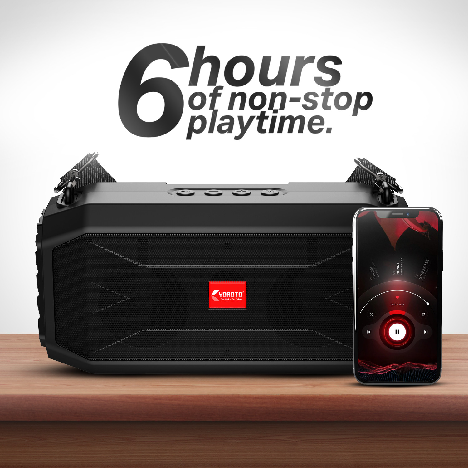 Image of YOROTO Wireless Portable Speaker with Clear Soft Sound & Powerful bass 20 W Bluetooth Speaker