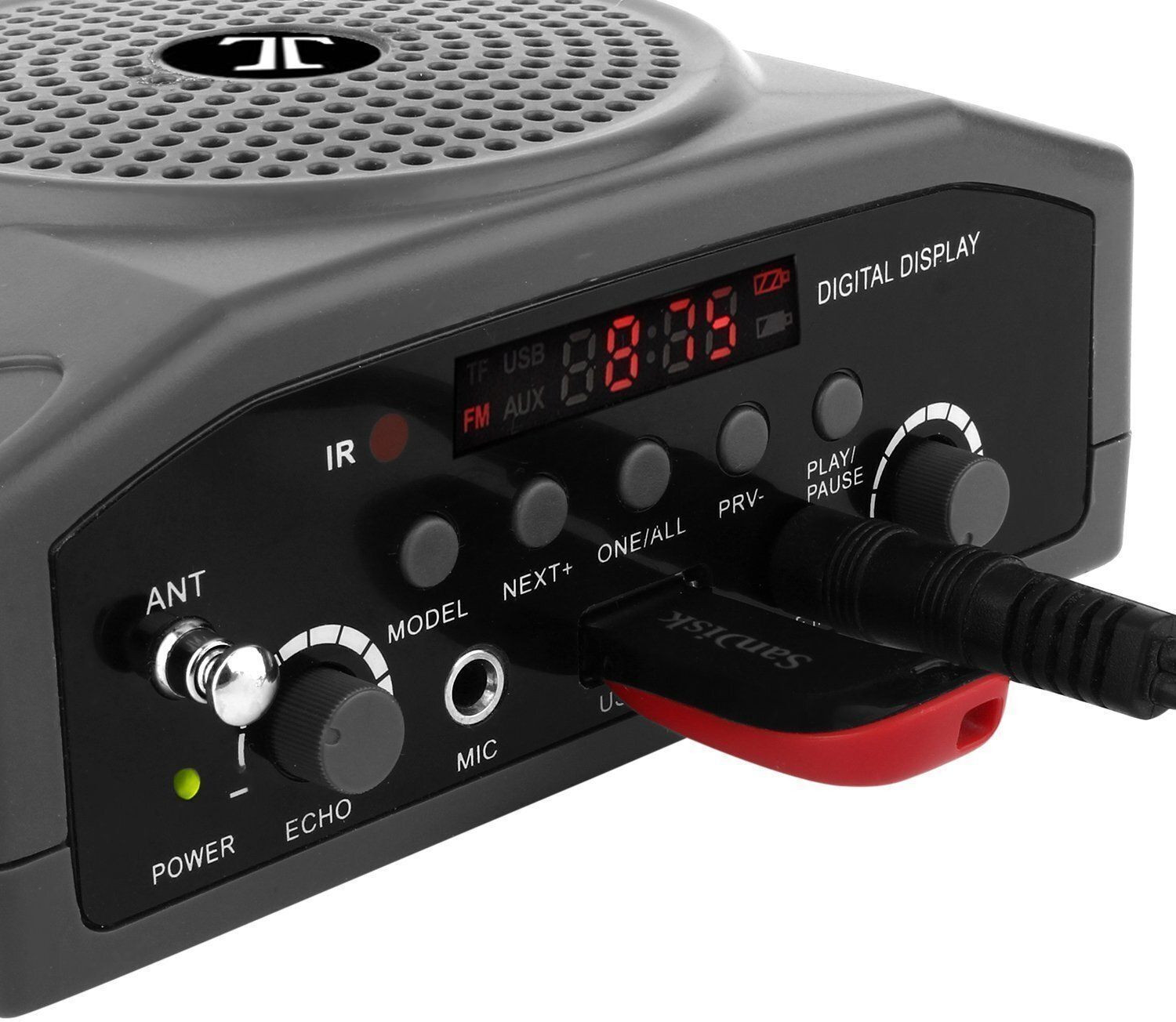 Image of TRONICA Rechargeable Multimedia Portable Digital Display Speaker with Karaoke Mic 12 W Mobile /Tablet Speaker