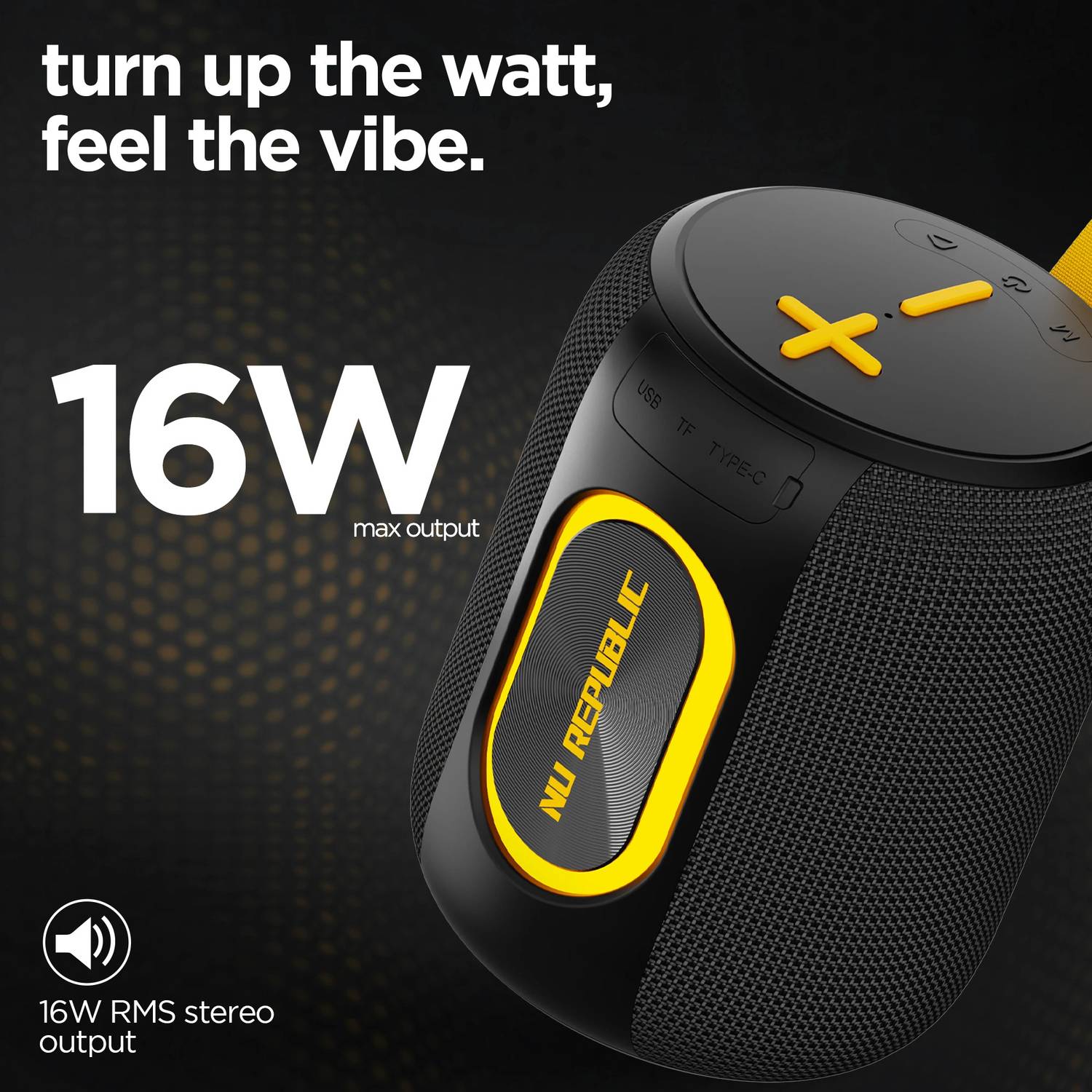 Nu Republic Sonicpop 2000 16W Bluetooth Speaker Black - Image 5