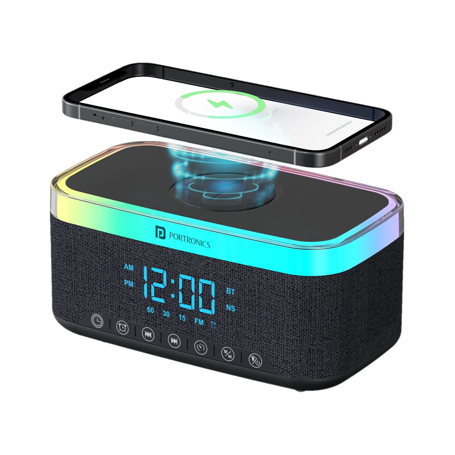 Portronics Trifusion 16W Bluetooth Speaker, Wireless Charging