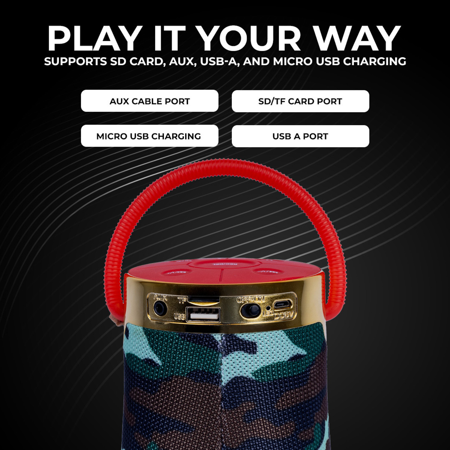 Image of Jmax WS-1831 Wireless Speaker (1500mAh Battery) Supports FM, SD Card, USB & TWS 7 W Bluetooth Speaker