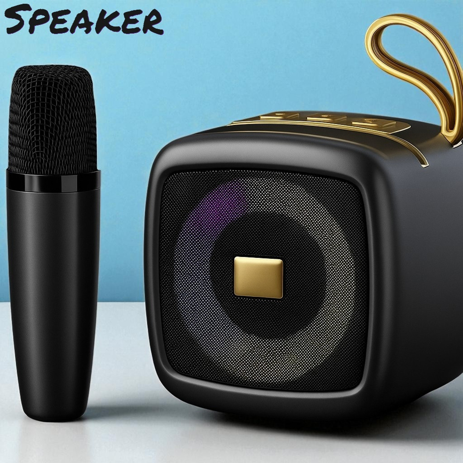 Image of Ziddjeet X155 Bluetooth Singing Microphone with Built-in Speaker - Party-Ready Mic 5 W Bluetooth Speaker (Multicolor, Stereo Channel)