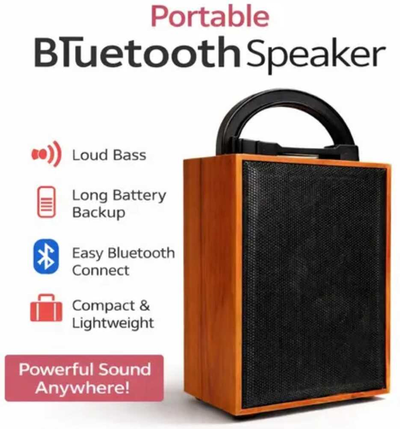 Image of ANANDANI Anandani Wireless Portable Bluetooth (Wooden Speaker) with Google Assistant Smart Speaker
