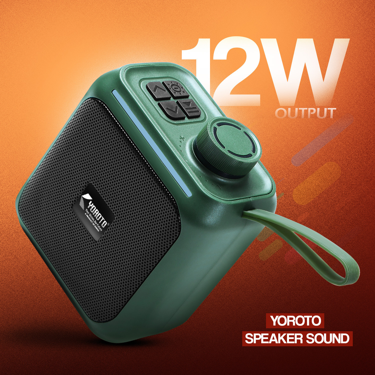 Image of YOROTO High Power Wireless Speaker with Thunder Bass, HD Stereo Sound, 6H Playtime 12 W Bluetooth Speaker