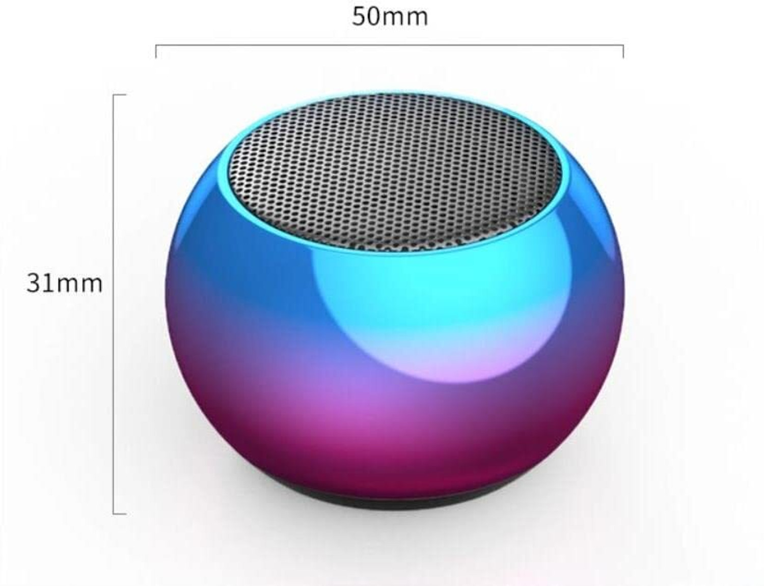 Image of Jinisha M3 Mini Boost 4 3D Mini Round Steel Bluetooth Speaker Radio 60 W Bluetooth Speaker (Multicolor, 4.1 Channel)