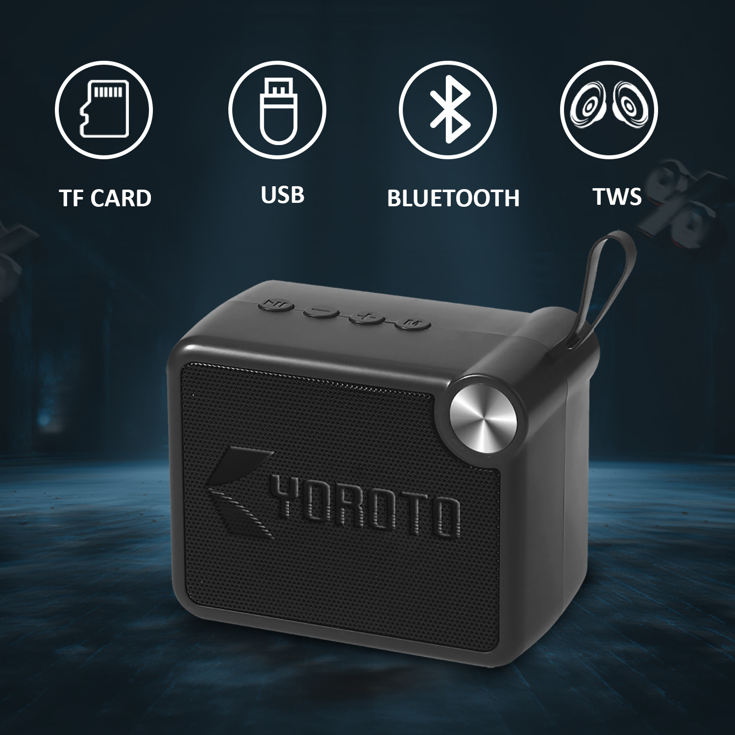 Image of YOROTO YO-336BT Portable Thunder Sound With High Bass 10 W Bluetooth Speaker 10 W Bluetooth Speaker