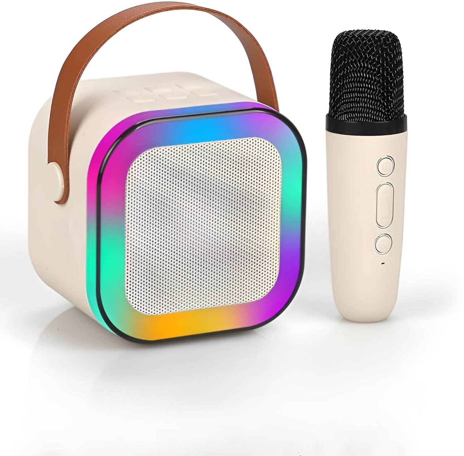 Acesquare K12 Speaker Machine Bluetooth-Compatible Wireless Karaoke Mic Speaker with RGB 5 W Bluetooth Speaker