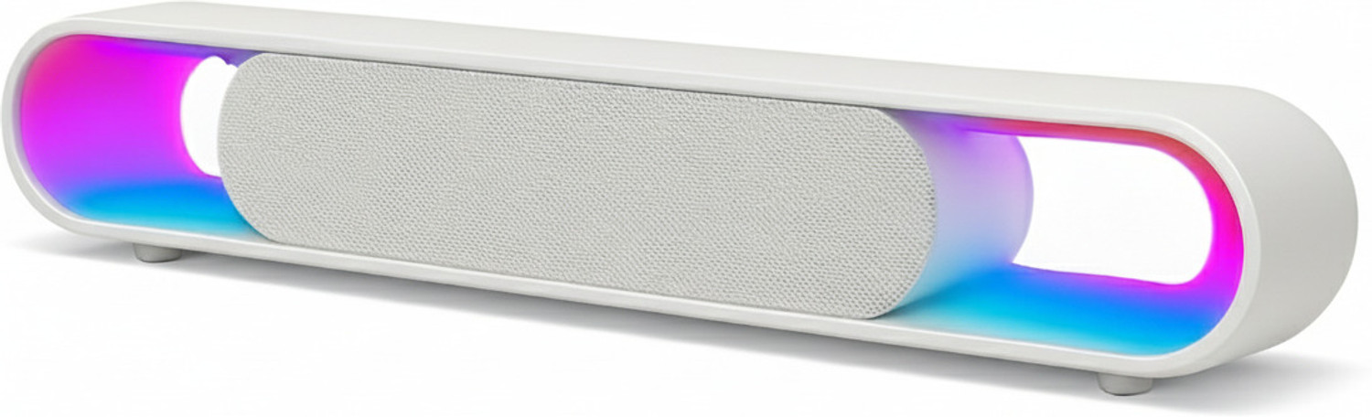 Image of Coracao 18W Bluetooth Soundbar with 2000mAh Battery, 8H Playtime, RGB Lights, BT5.3 18 W Bluetooth Speaker