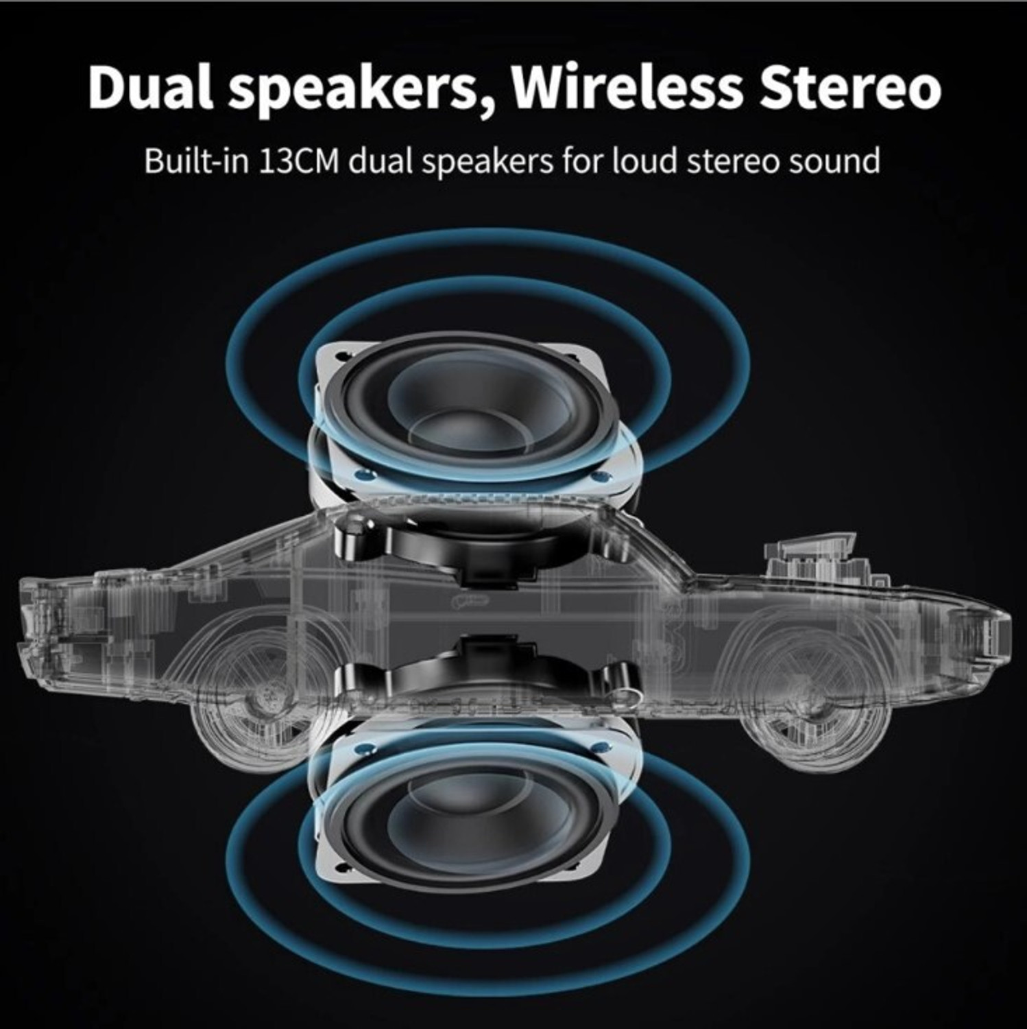 Image of A CONNECT Z Car Speaker WS 1968 Black High Quality Car Audio Speaker 10 W Bluetooth Speaker