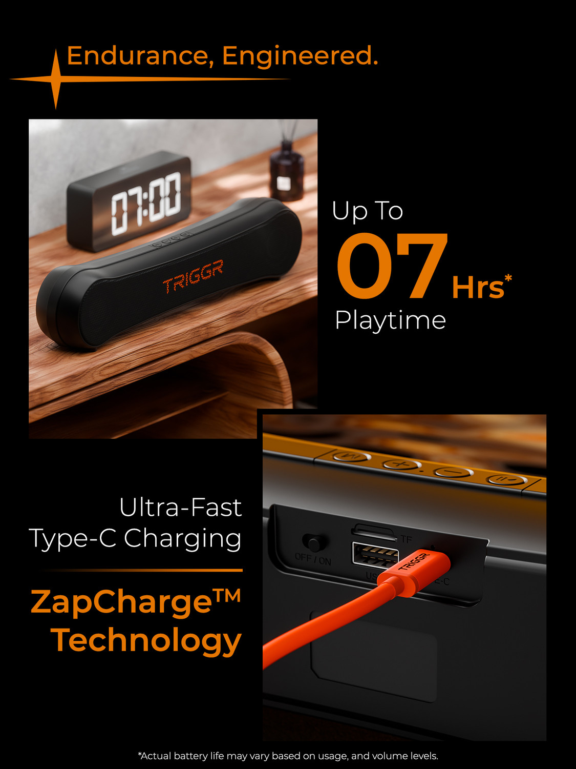 Image of TRIGGR Horizon 16 with Dual Drivers, 7Hrs Playtime, MEMS Mic, TWS Function 16 W Bluetooth Speaker