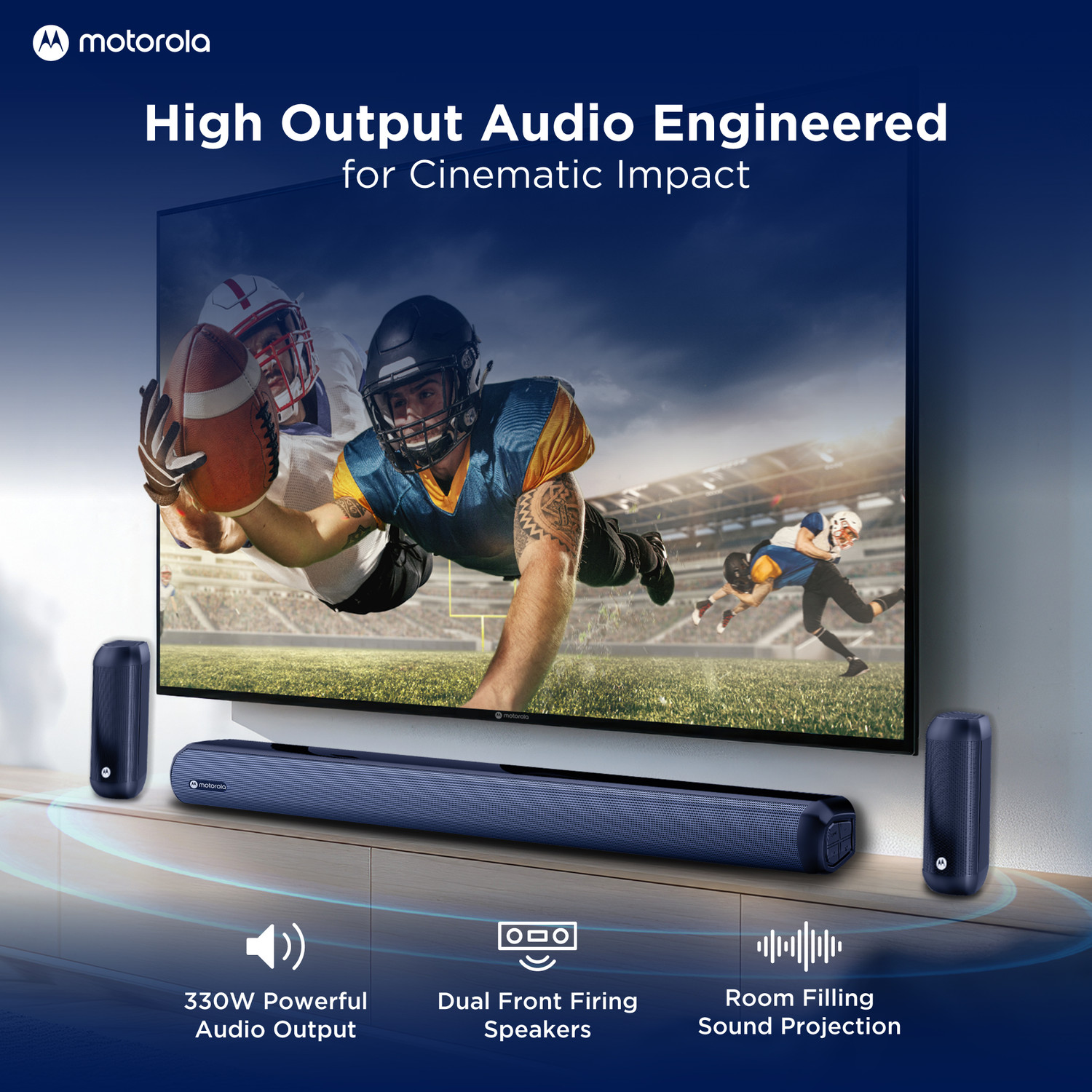 Image of MOTOROLA AmphisoundX Vibe 330 W Bluetooth Soundbar