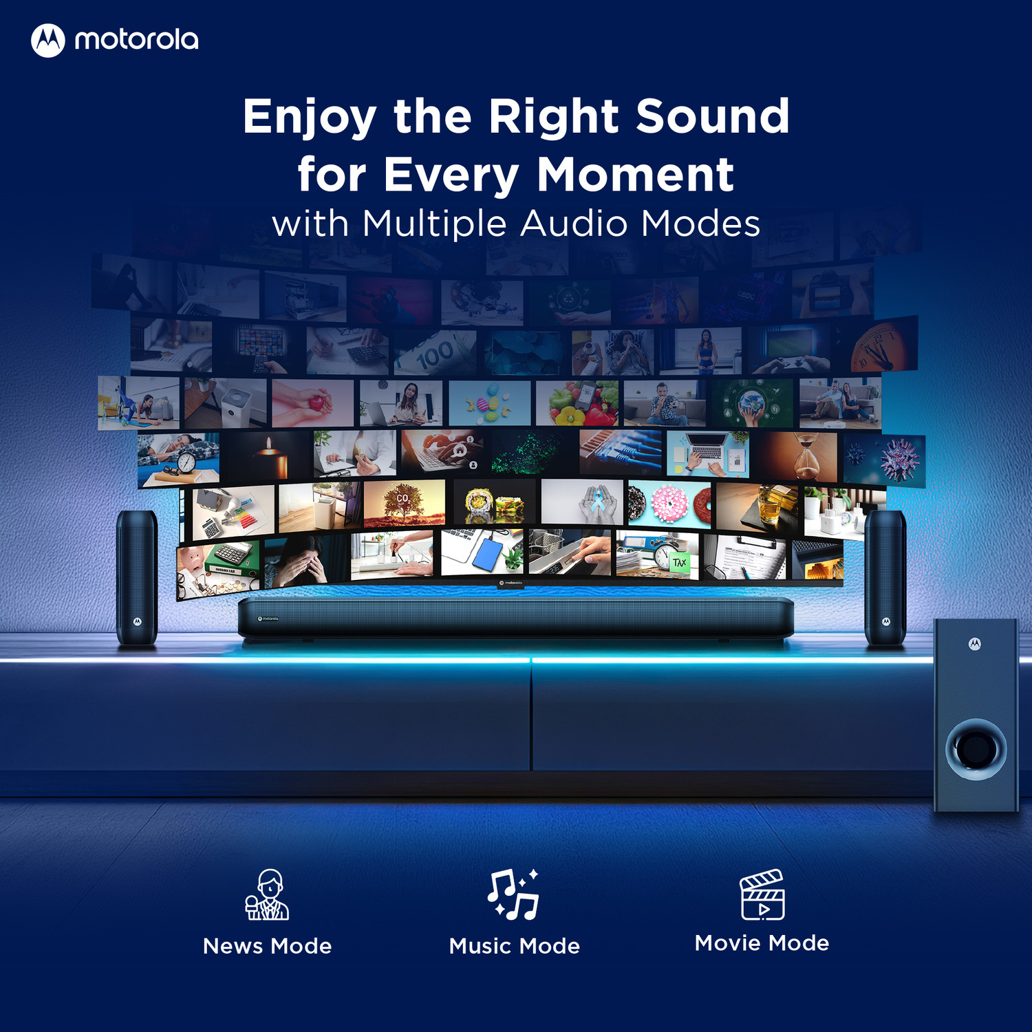 Image of MOTOROLA AmphisoundX Vibe 330 W Bluetooth Soundbar