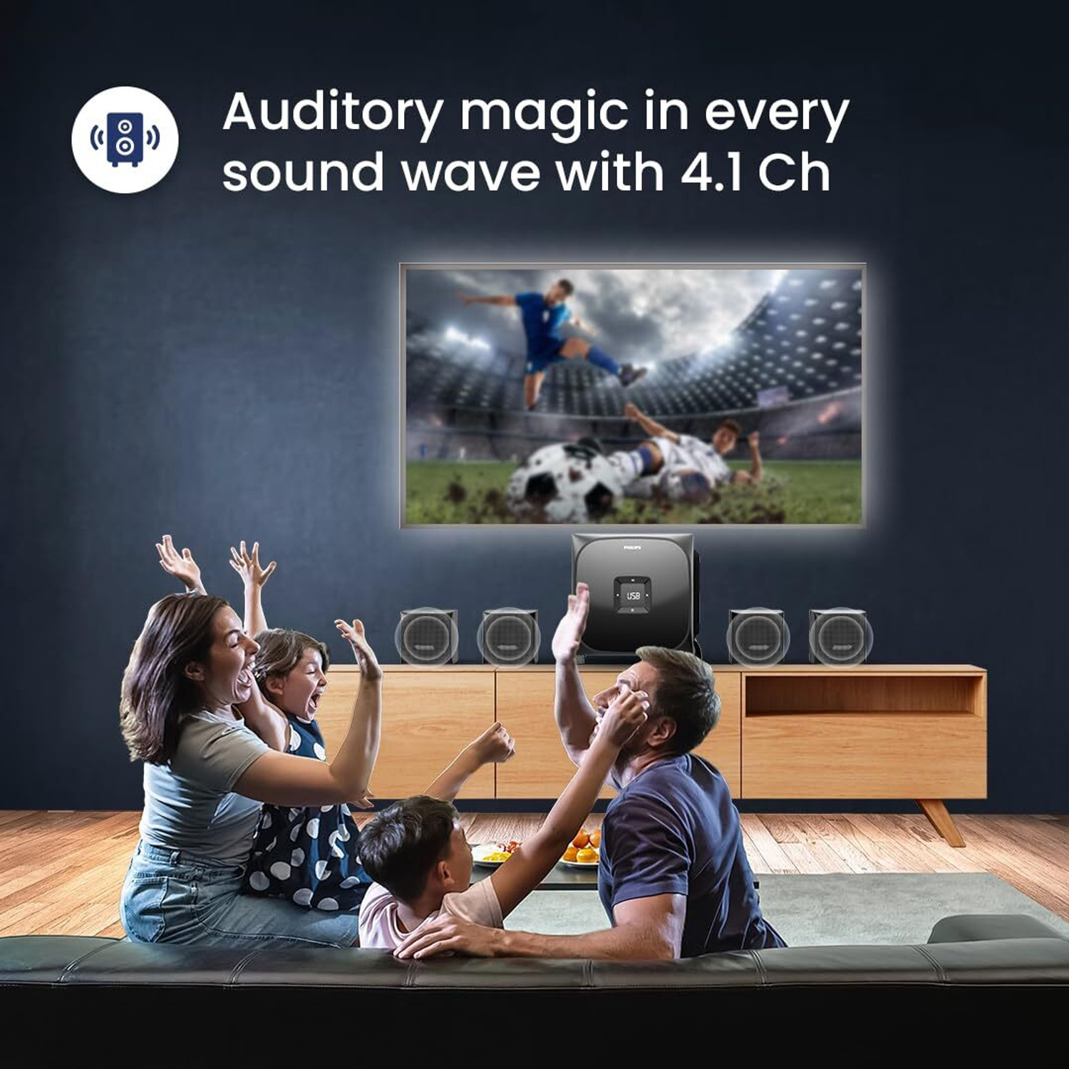 Image of PHILIPS SPA8170B /94 100 W Bluetooth Home Audio Speaker