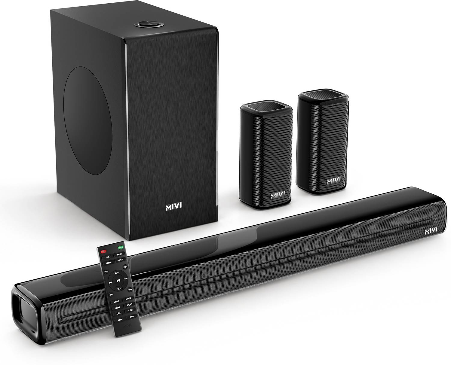 Mivi Fort H550 Soundbar, 550 Watts, 5.1 Channel, Multi-Input and EQ Modes, BT v5.1 550 W Bluetooth Soundbar