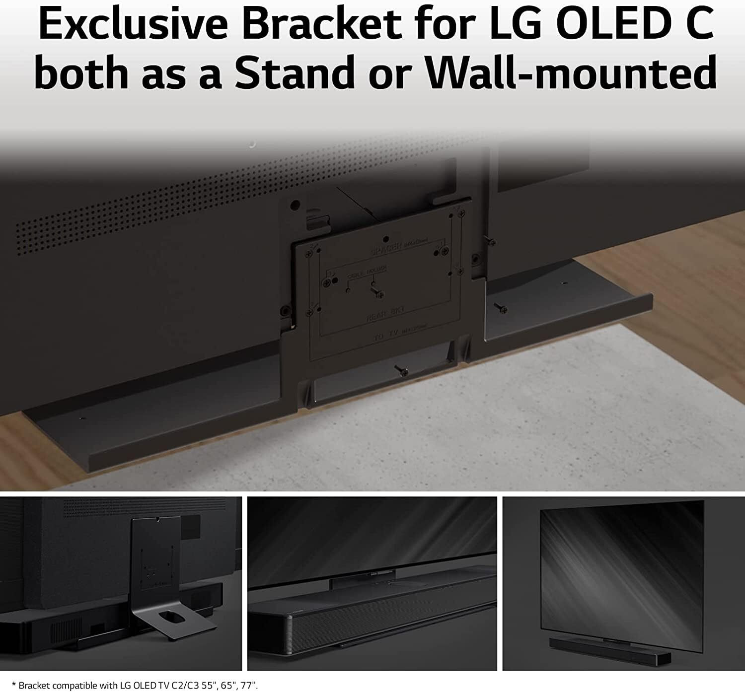 Image of LG SC9S , Dolby Atmos, Triple Up-Firing Speaker With OLED C Matching Bracket 400 W Bluetooth Soundbar