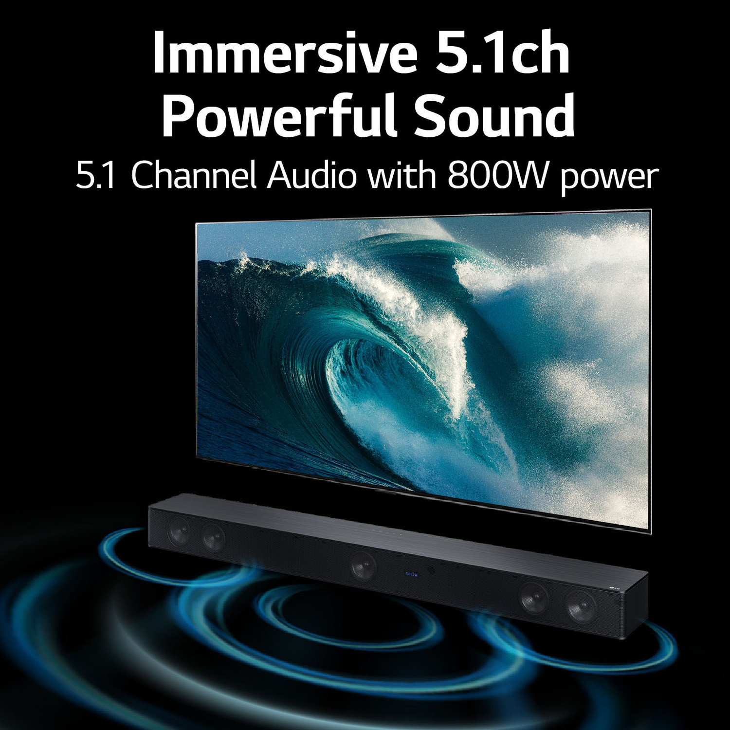 Image of LG SH7Q, DTS Virtual:X, HDMI, Optical Connetion, AI Sound Pro, Power Sound 800 W Bluetooth Soundbar