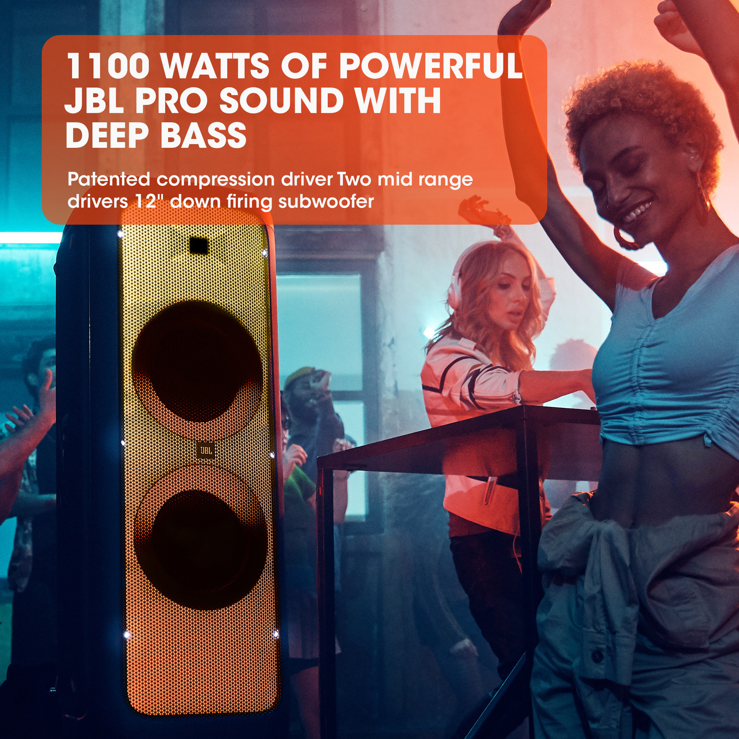 Image of JBL PartyBox 1000 with DJ , 1100 W Bluetooth Home Theatre