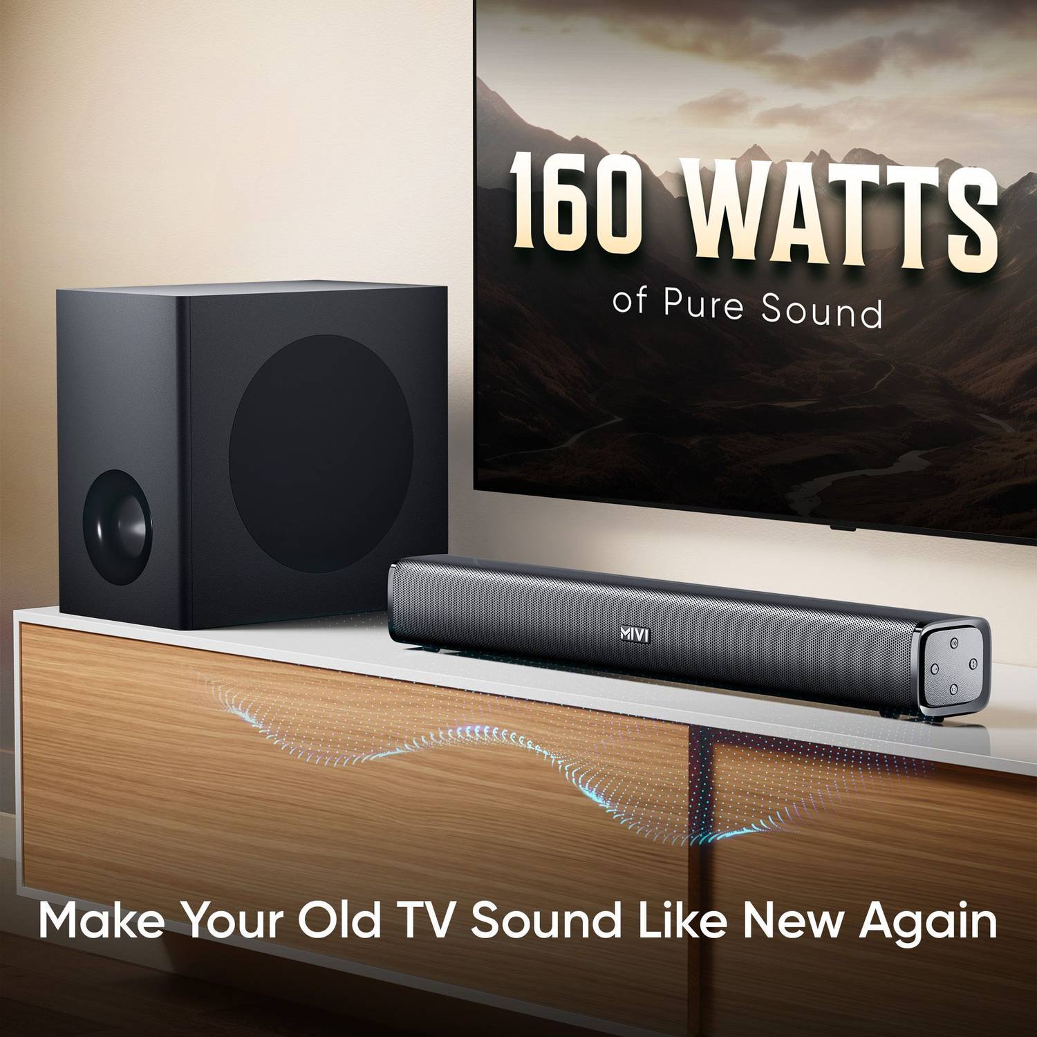 Mivi Fort H160 160W 2.1 Channel Soundbar - Image 3